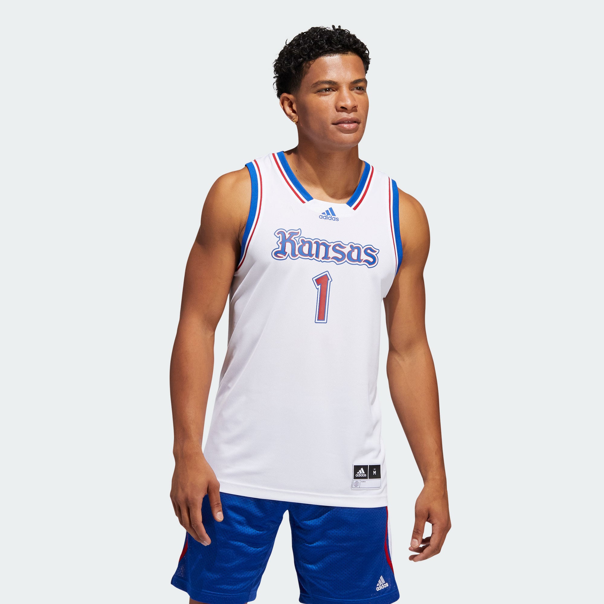 #1 Kansas Jayhawks Alternate Jersey White - detail view 1