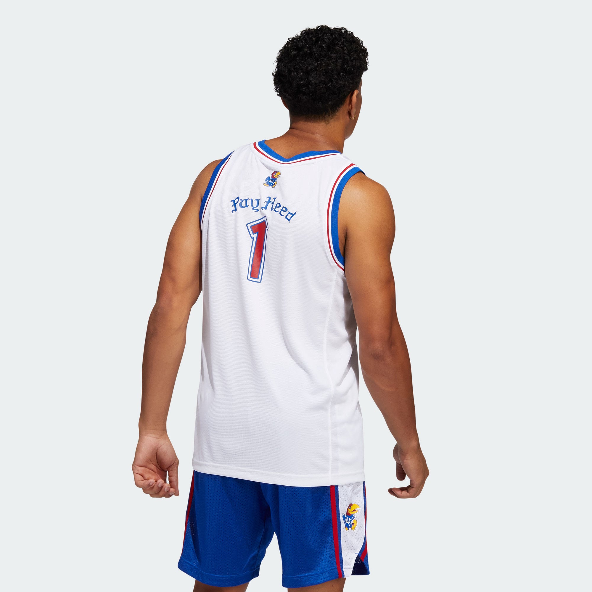 #1 Kansas Jayhawks Alternate Jersey White - detail view 2