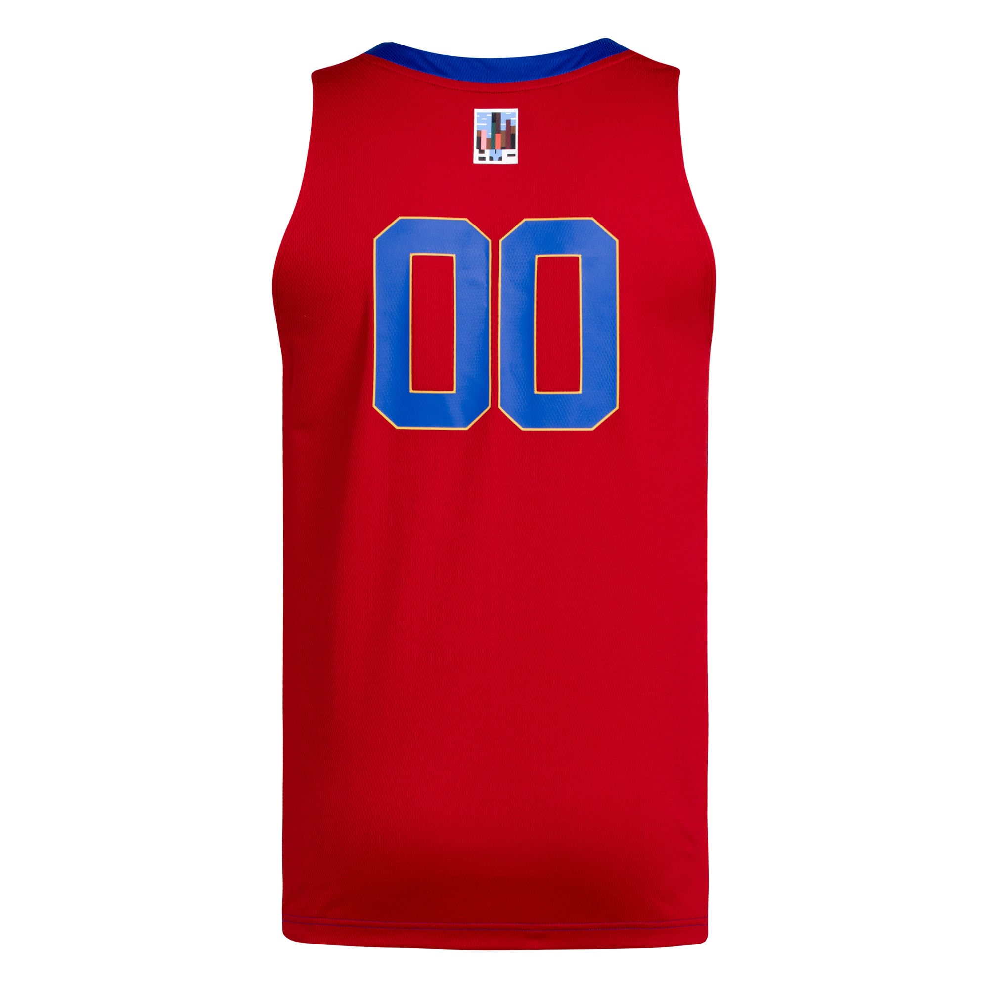 #00 Kansas Jayhawks Black History Month Basketball Jersey Royal/Red - back view