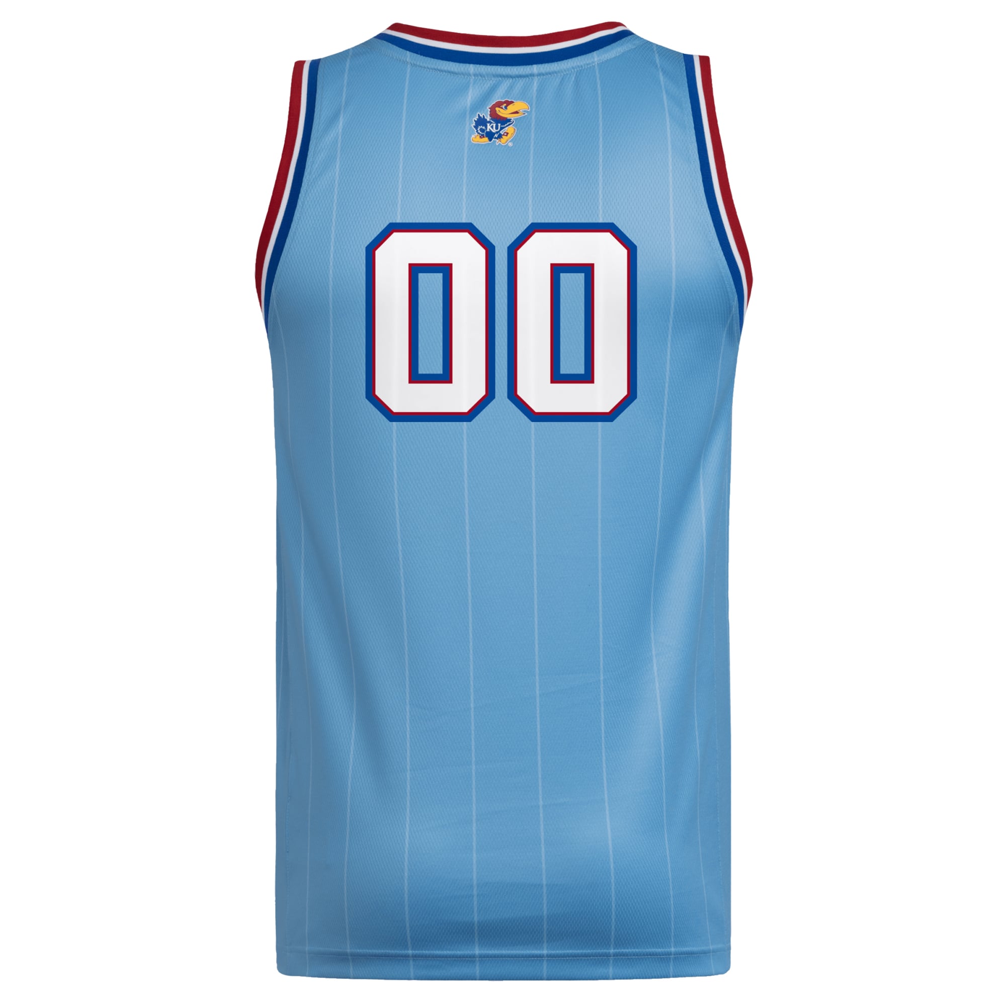 #00 Kansas Jayhawks Jersey Light Blue - back view