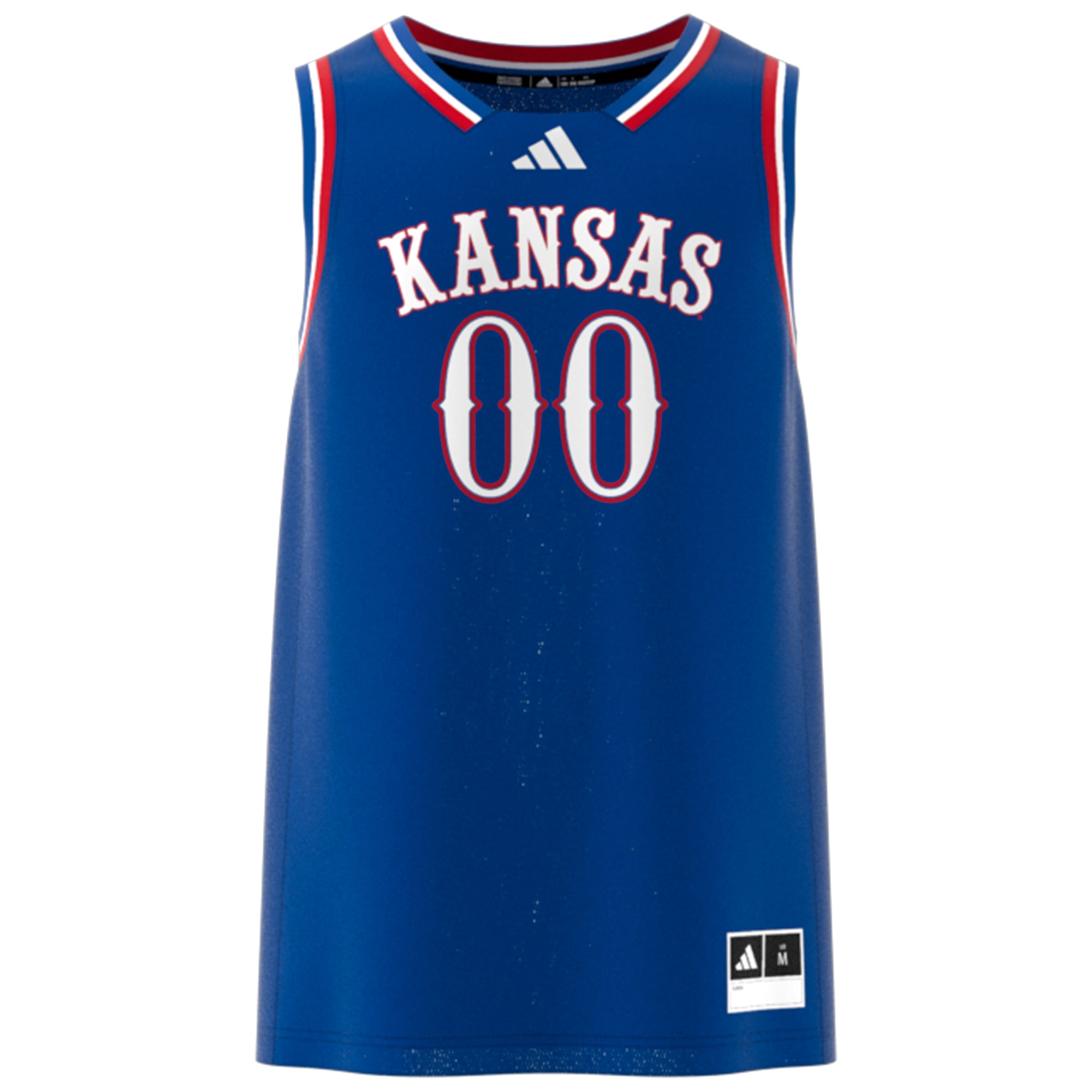 #00 Kansas Jayhawks Jersey Royal - front view
