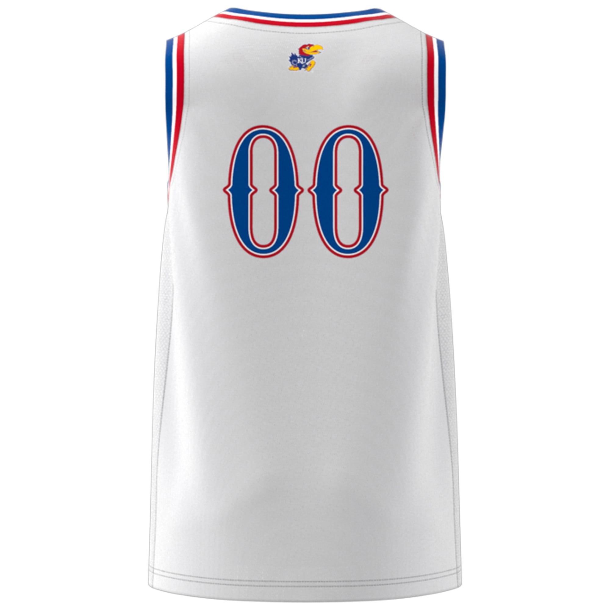 #00 Kansas Jayhawks Jersey White - back view