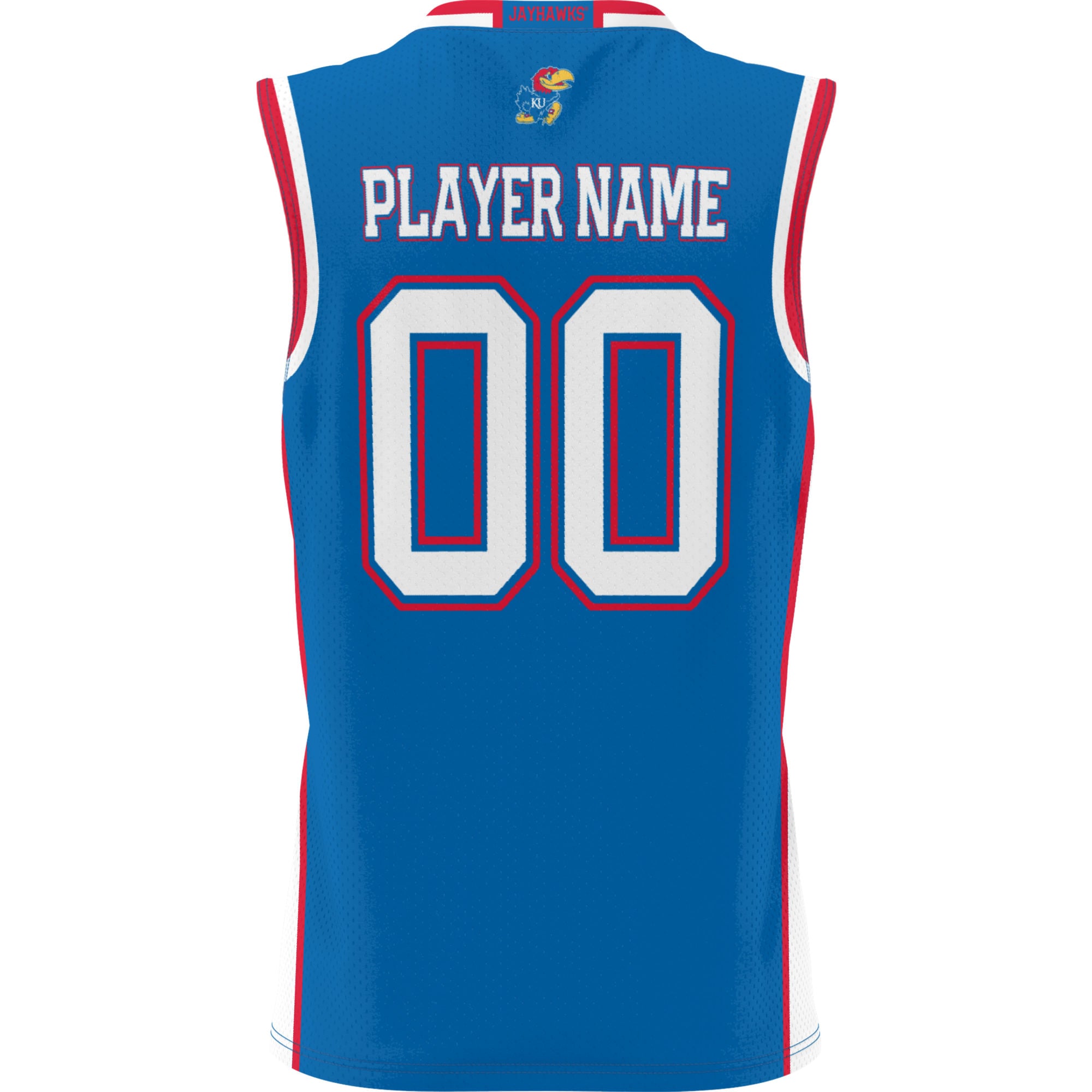 Kansas Jayhawks Lightweight Men's Basketball Jersey Royal - back view