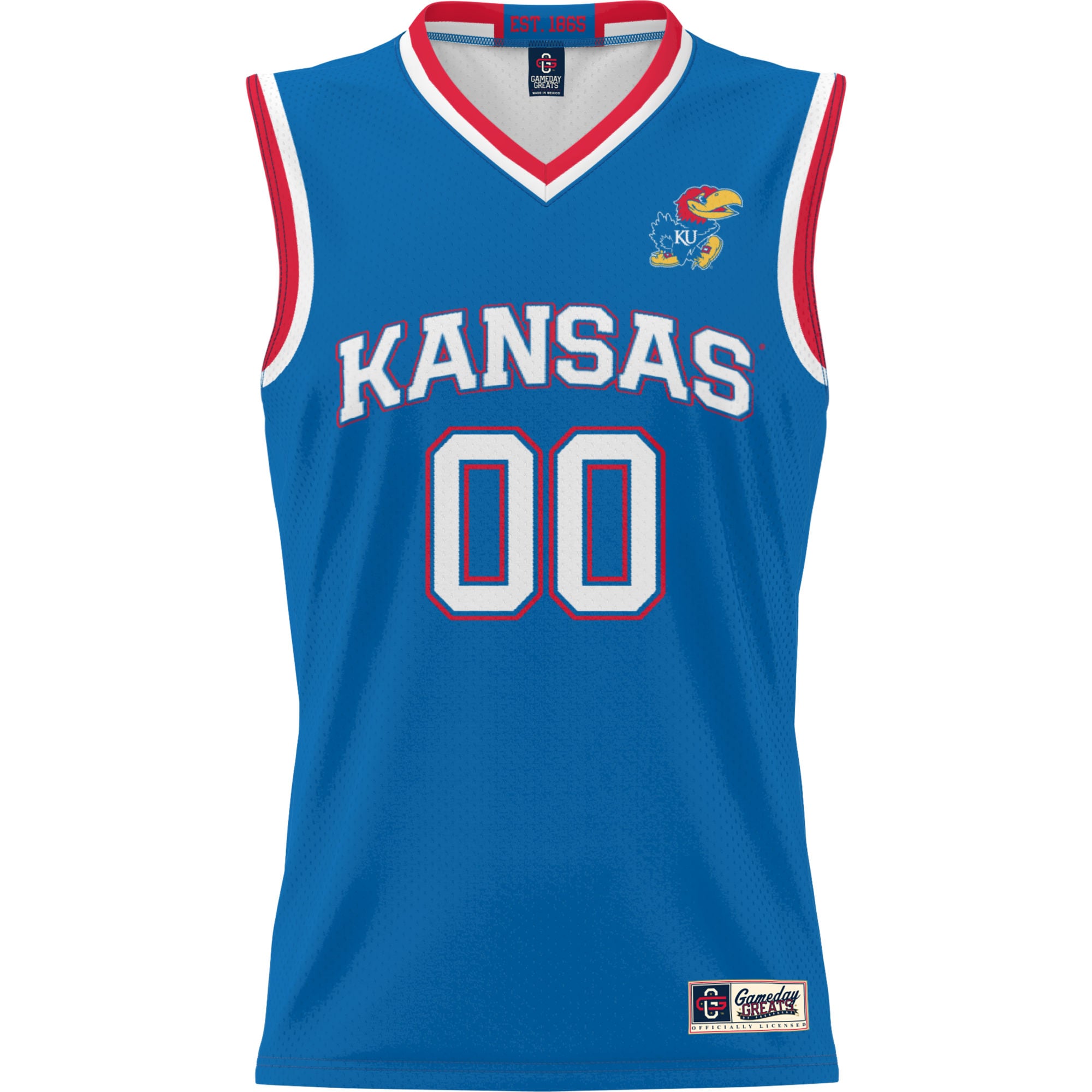 Kansas Jayhawks Youth Lightweight Women's Basketball Jersey Royal - front view