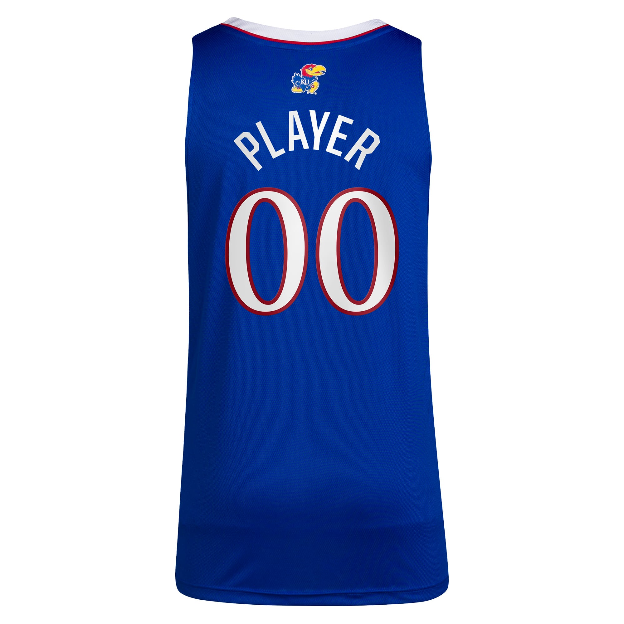 Kansas Jayhawks Unisex Men's Basketball Jersey Royal - back view