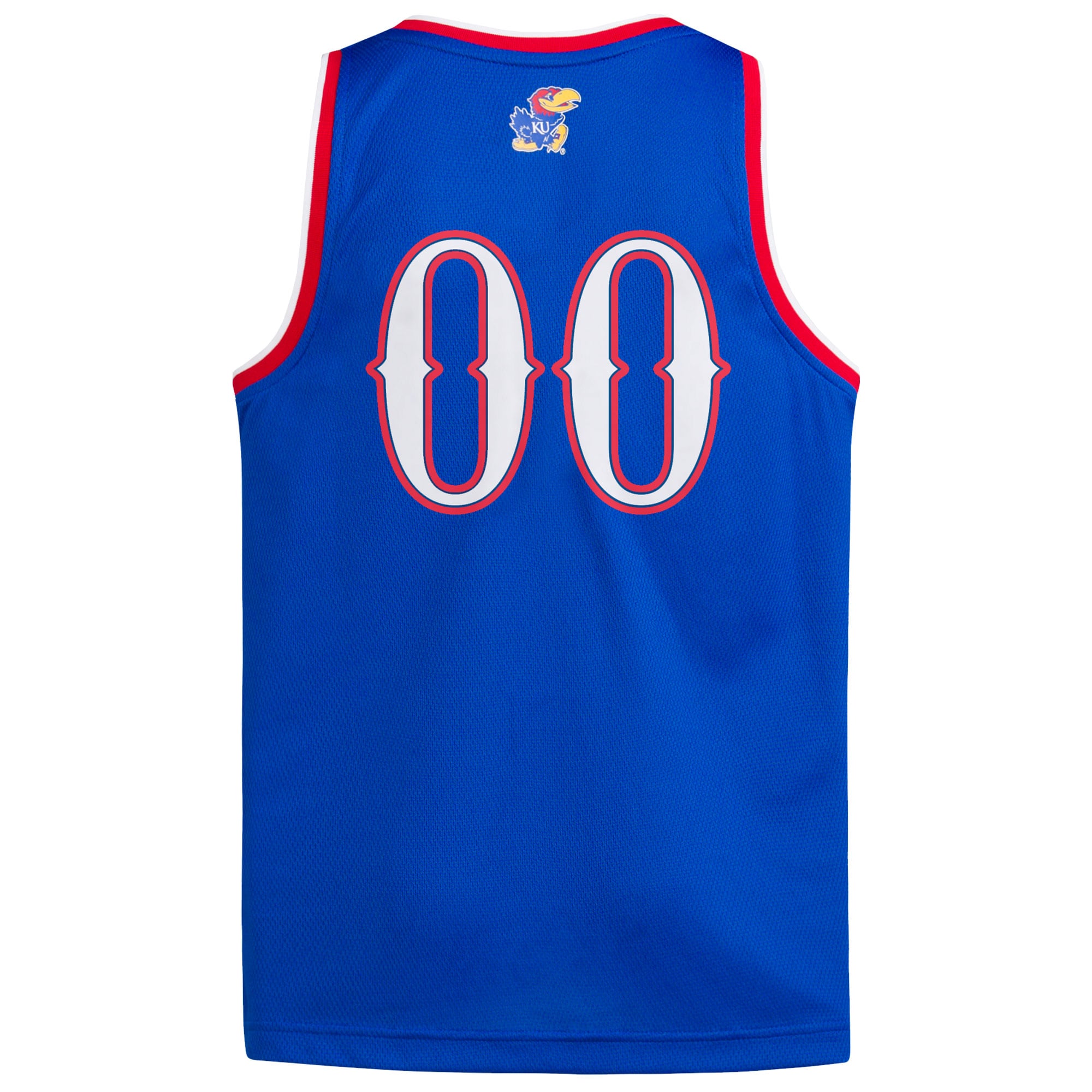 #00 Kansas Jayhawks Youth Jersey Royal - back view