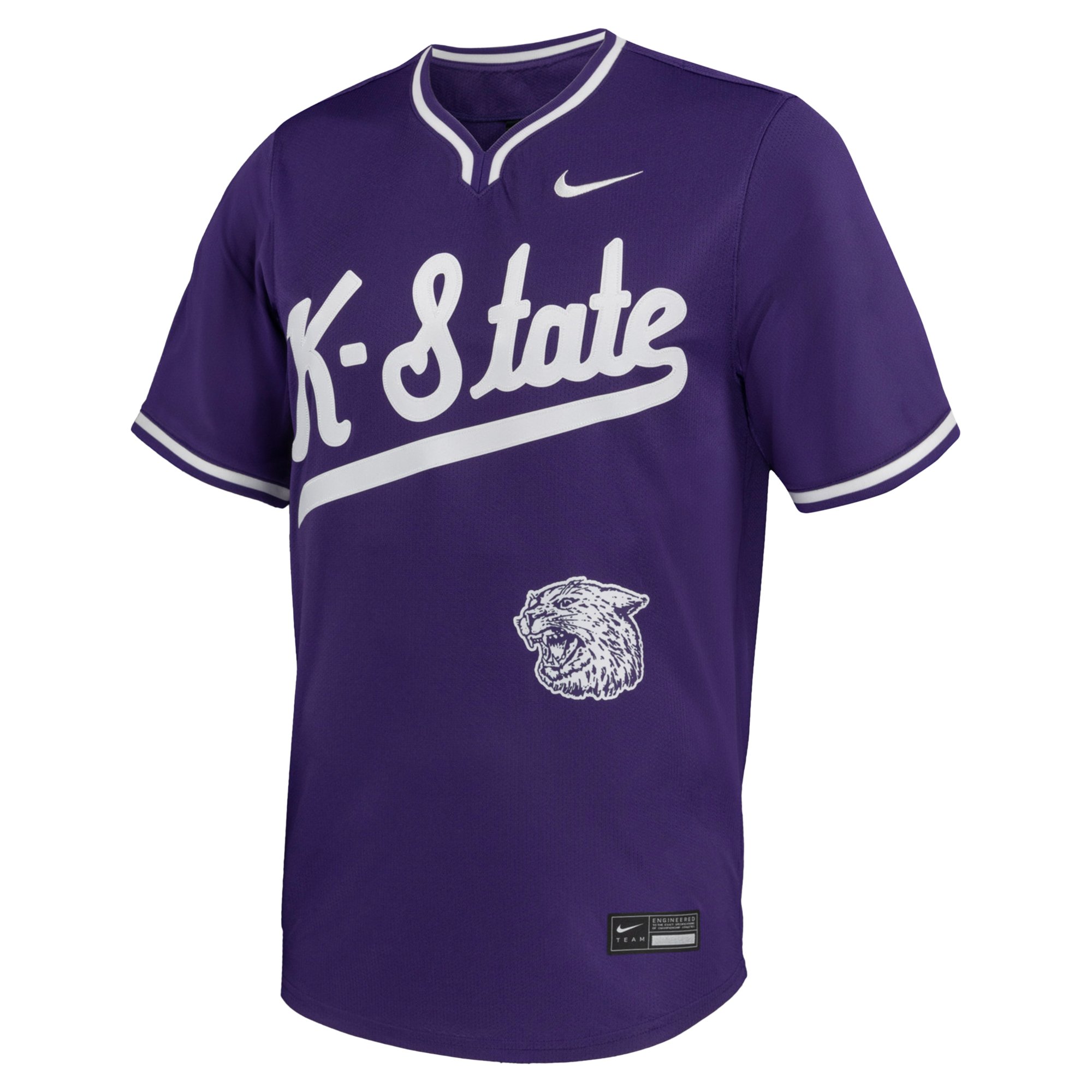 Kansas State Wildcats Baseball Jersey Purple - back view