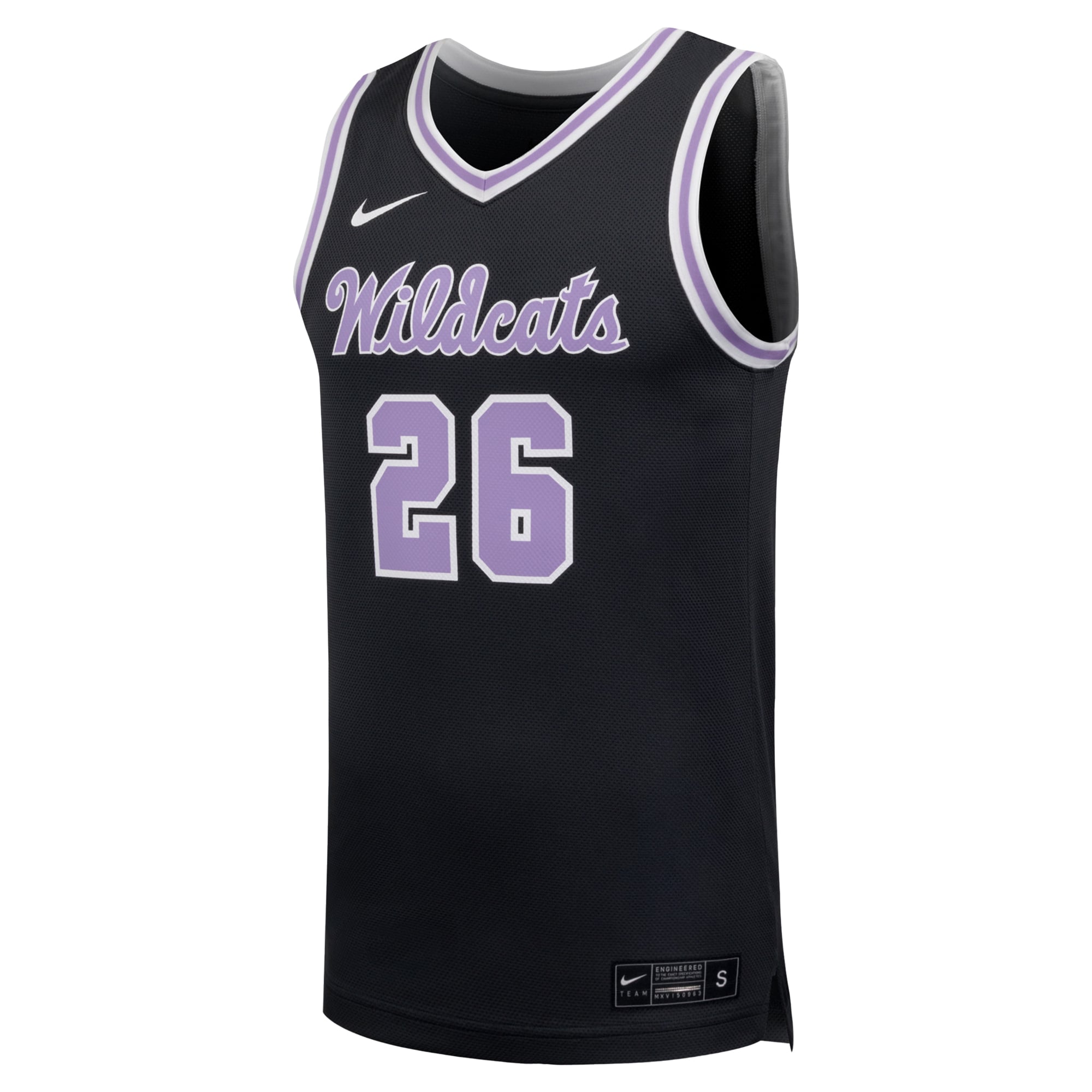 #26 Kansas State Wildcats Basketball Jersey Anthracite - front view