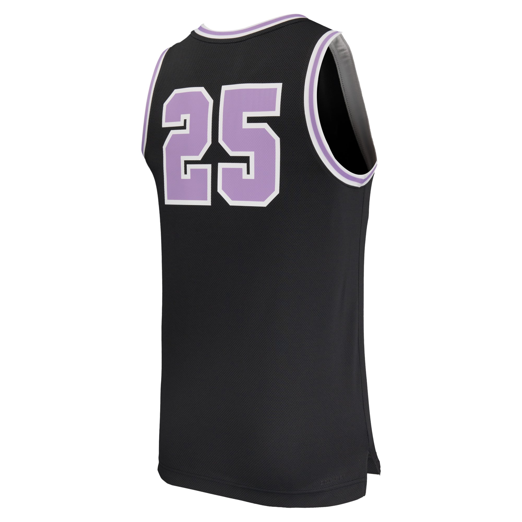#25 Kansas State Wildcats Basketball Jersey Black - back view