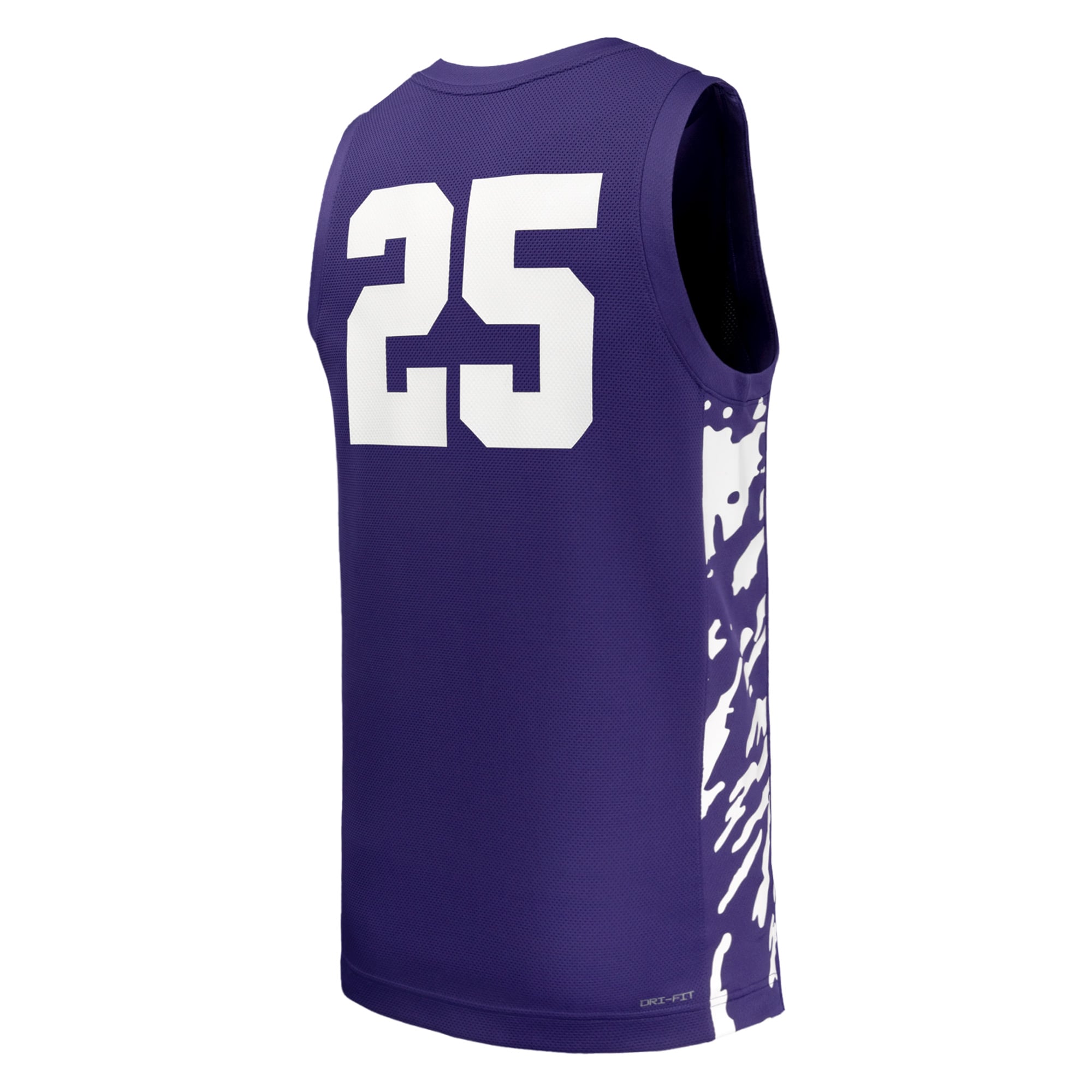 #25 Kansas State Wildcats Basketball Jersey Purple - back view