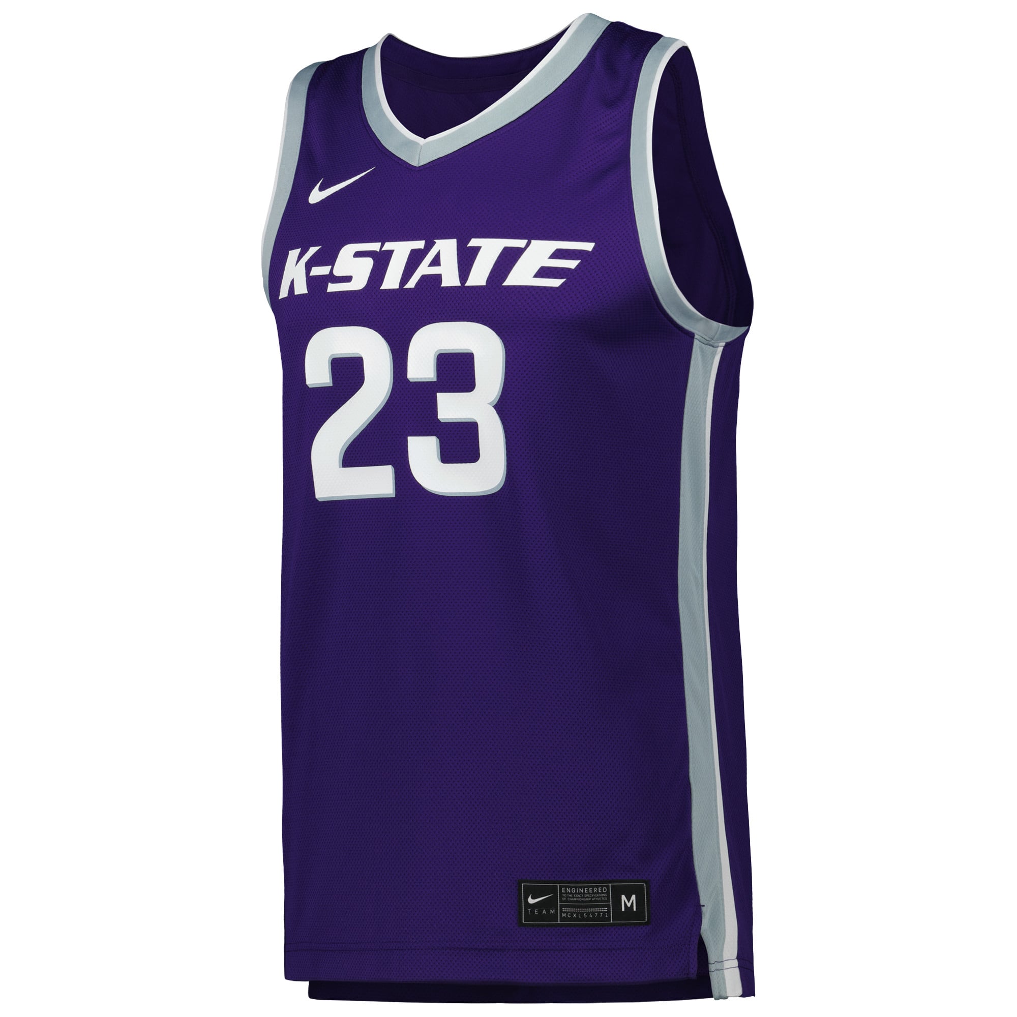 #23 Kansas State Wildcats Basketball Jersey Purple - front view