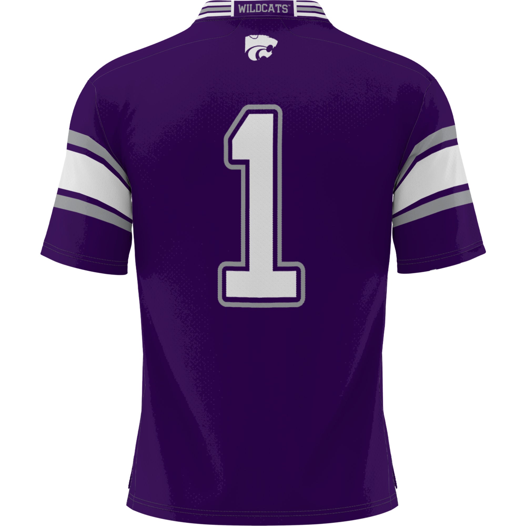 #1 Kansas State Wildcats Football Jersey Purple - back view