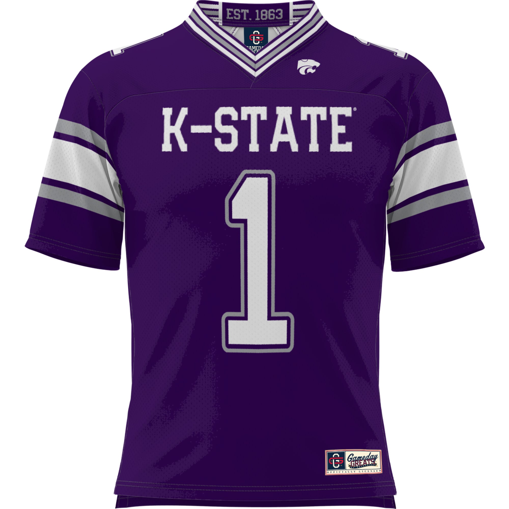 #1 Kansas State Wildcats Football Jersey Purple - front view