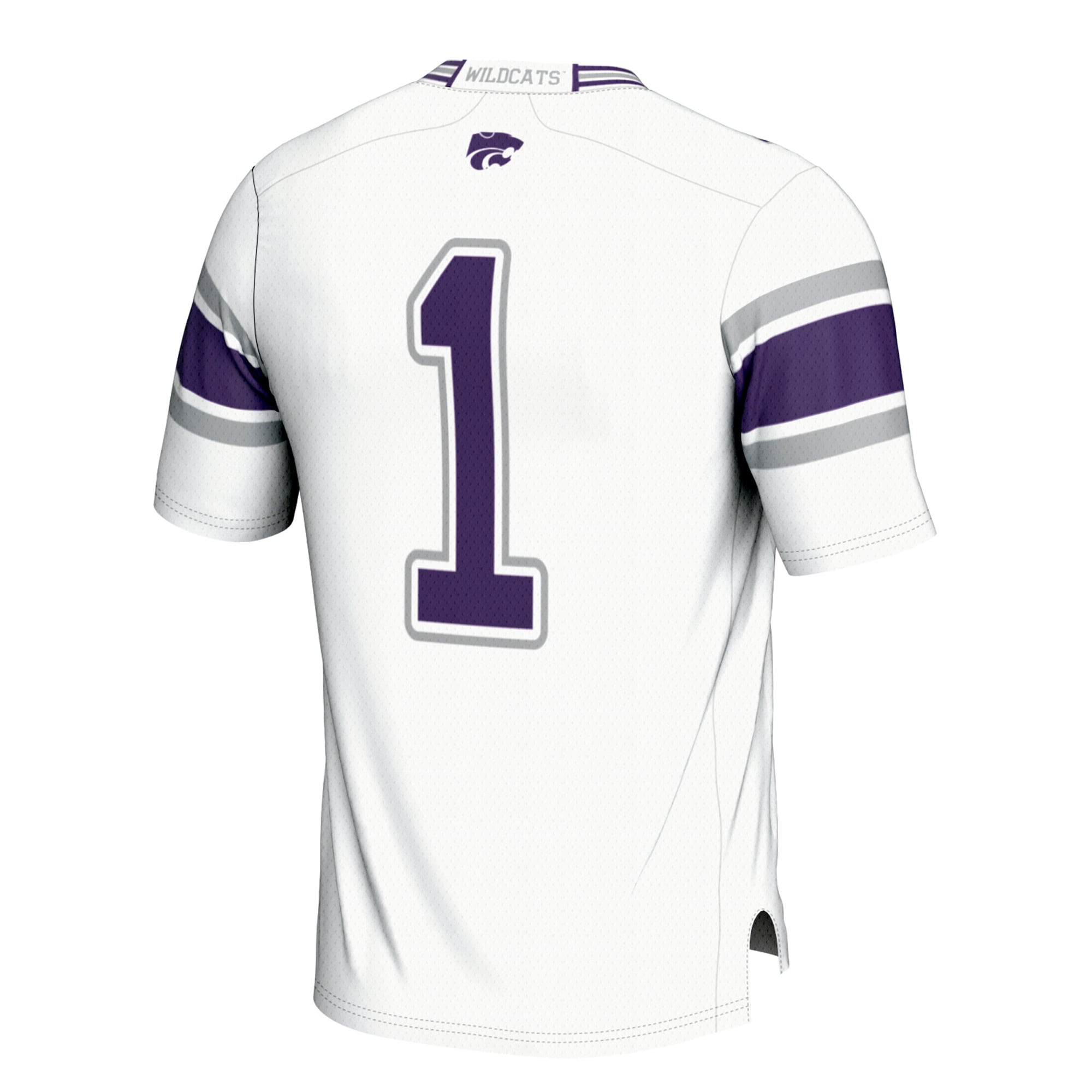 #1 Kansas State Wildcats Football Jersey White - back view
