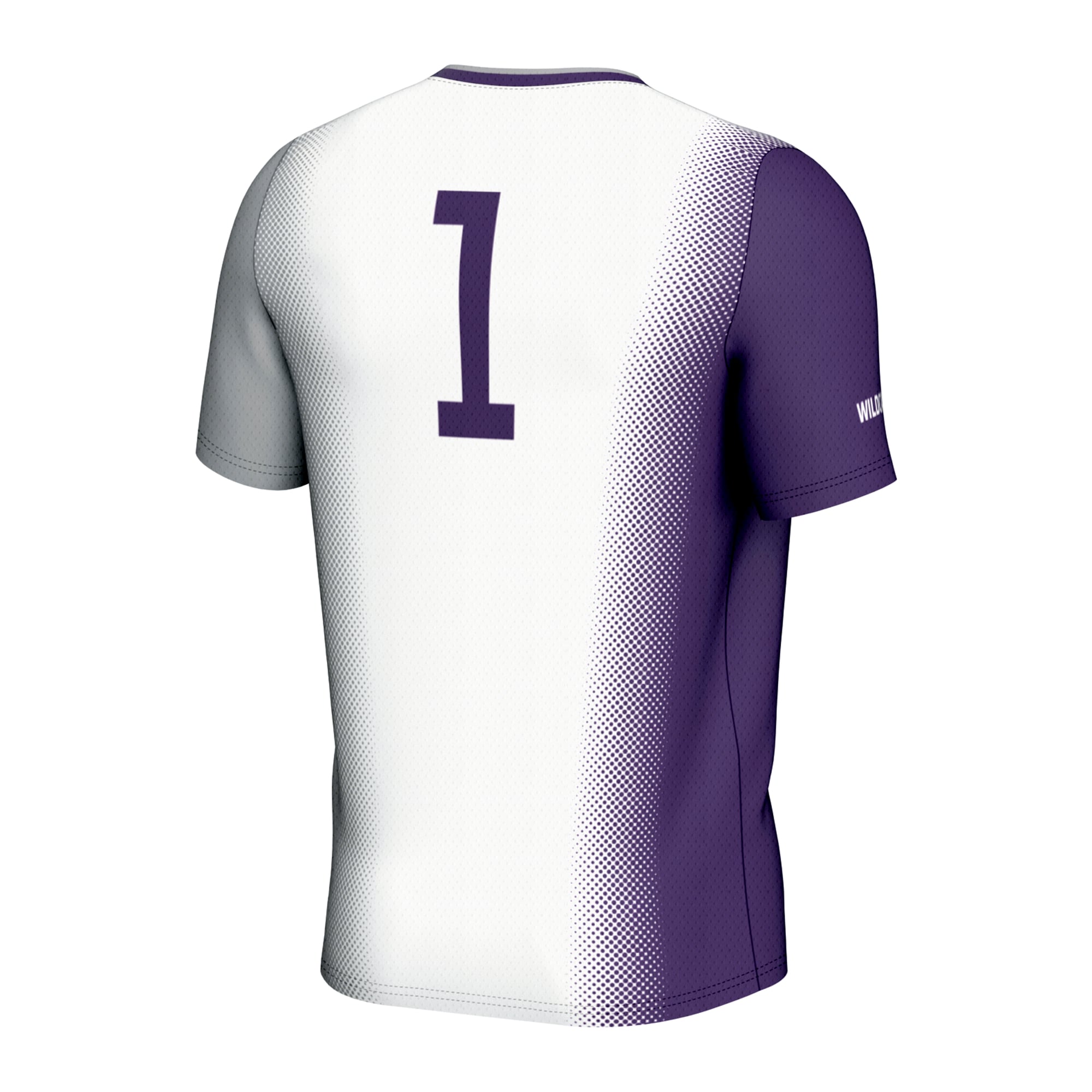 #1 Kansas State Wildcats Unisex Lightweight Women's Soccer Jersey White - back view