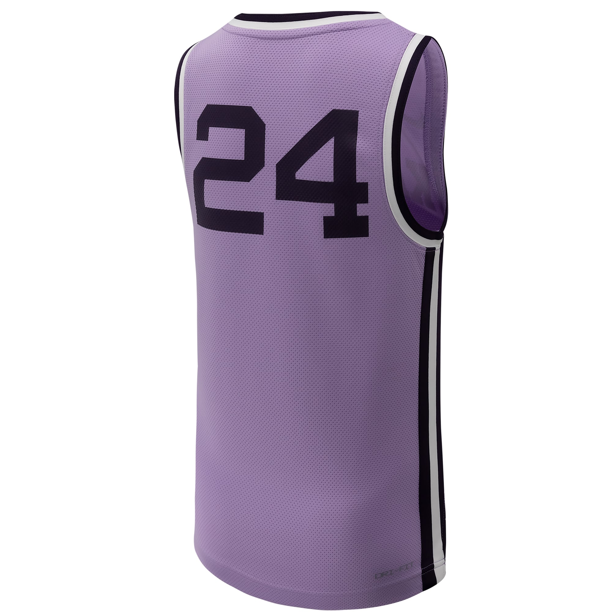 #24 Kansas State Wildcats Youth Basketball Jersey Lavender - back view