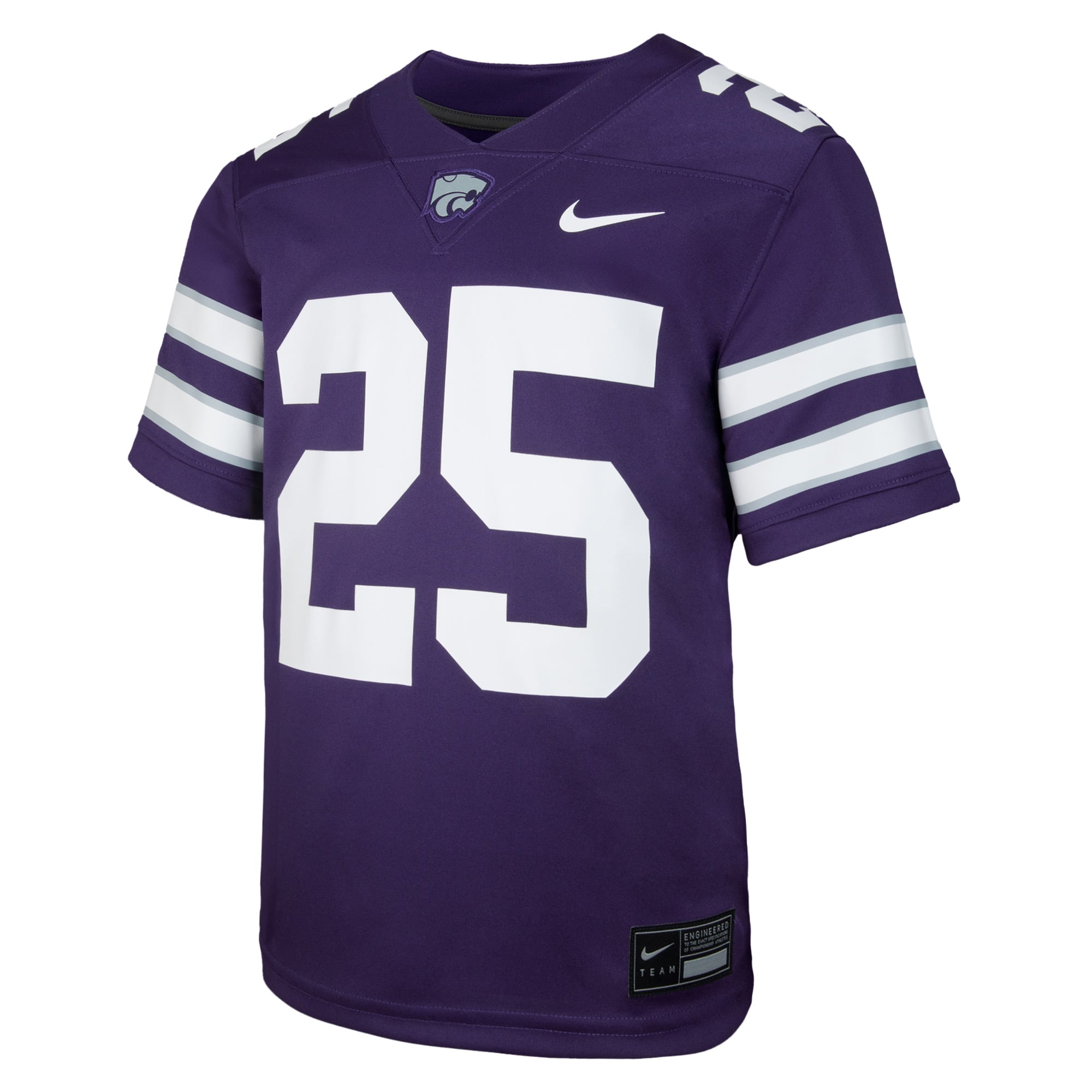 #25 Kansas State Wildcats Youth Jersey Purple - front view