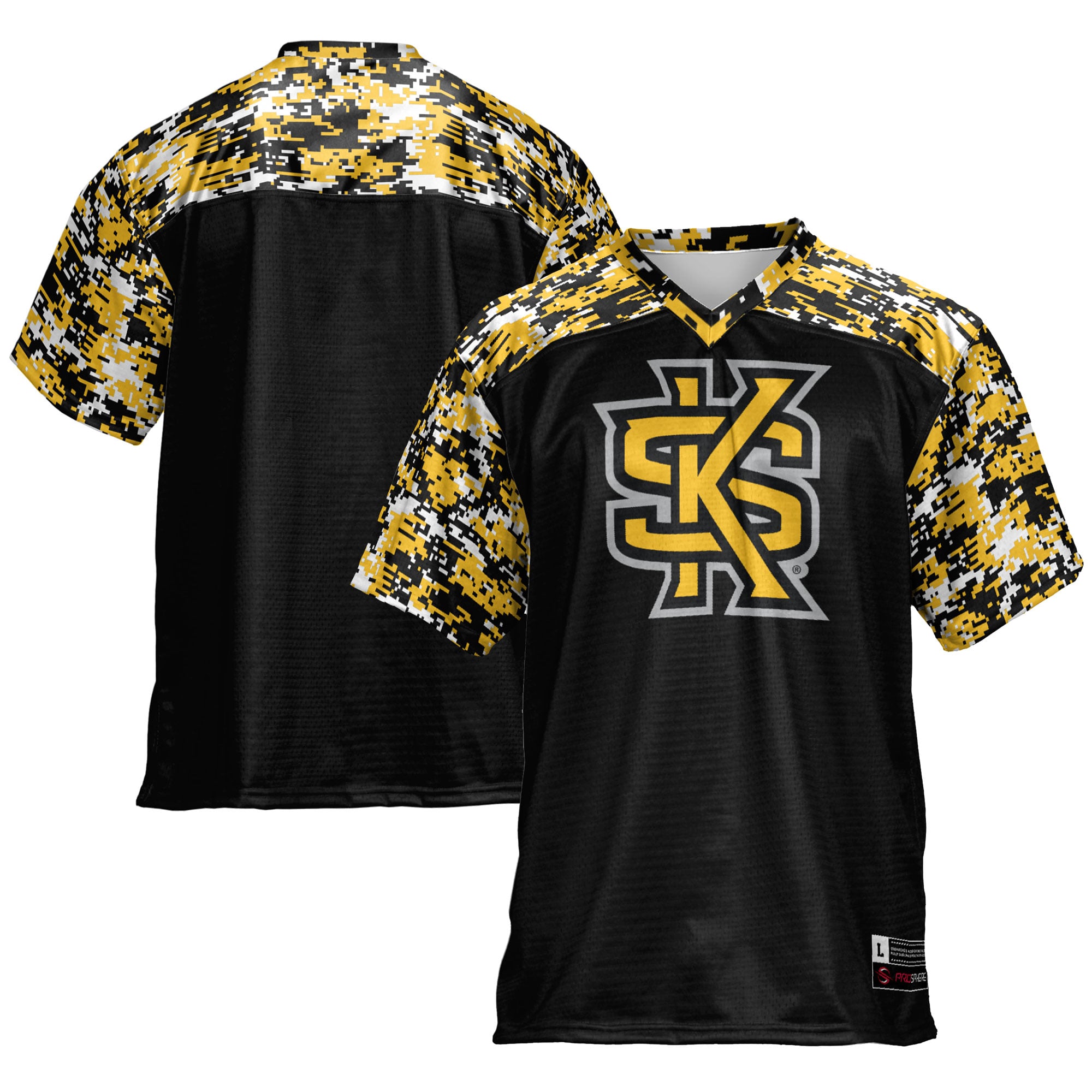 Kennesaw State Owls Football Jersey Black - front and back view
