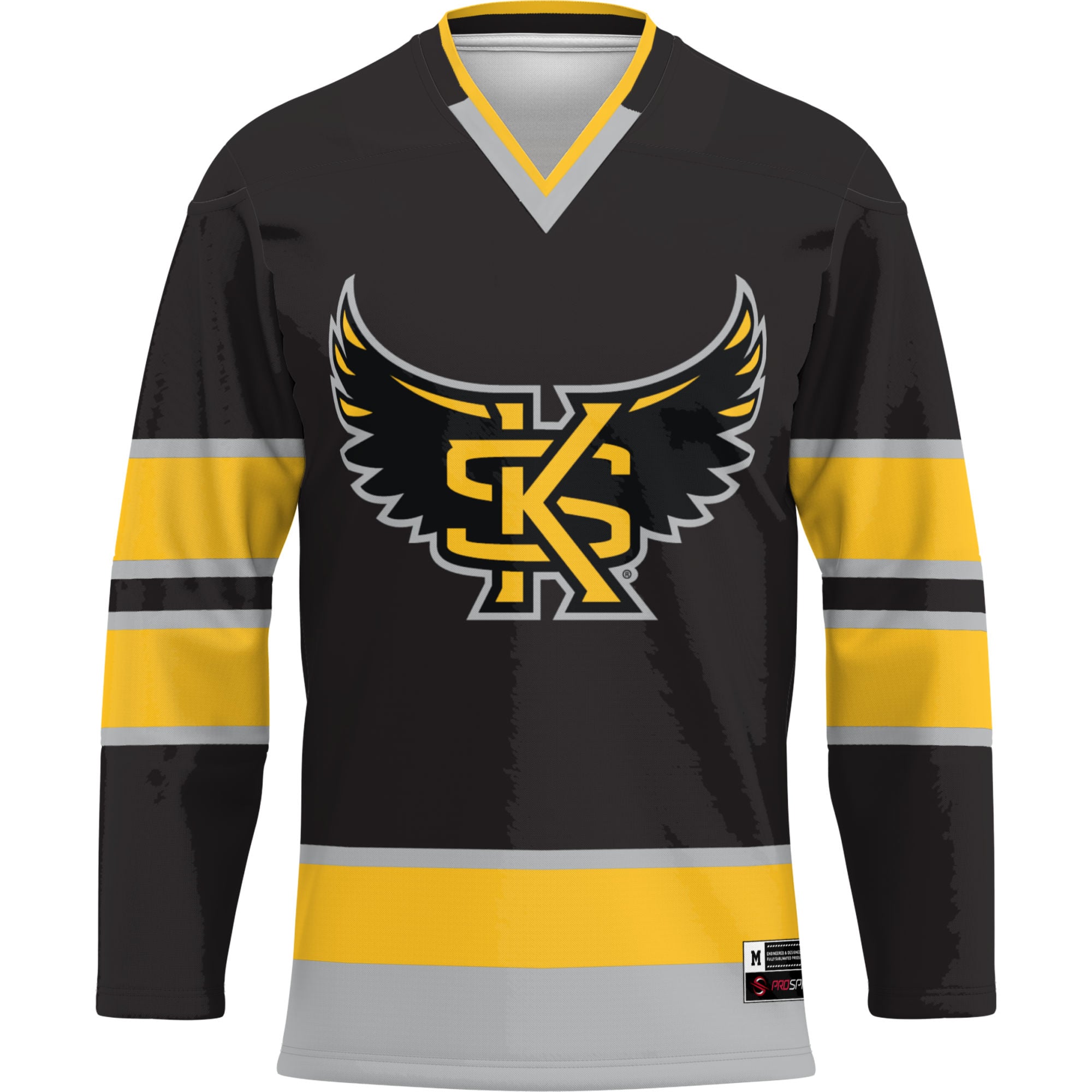 Kennesaw State Owls Hockey Jersey Gold - front view