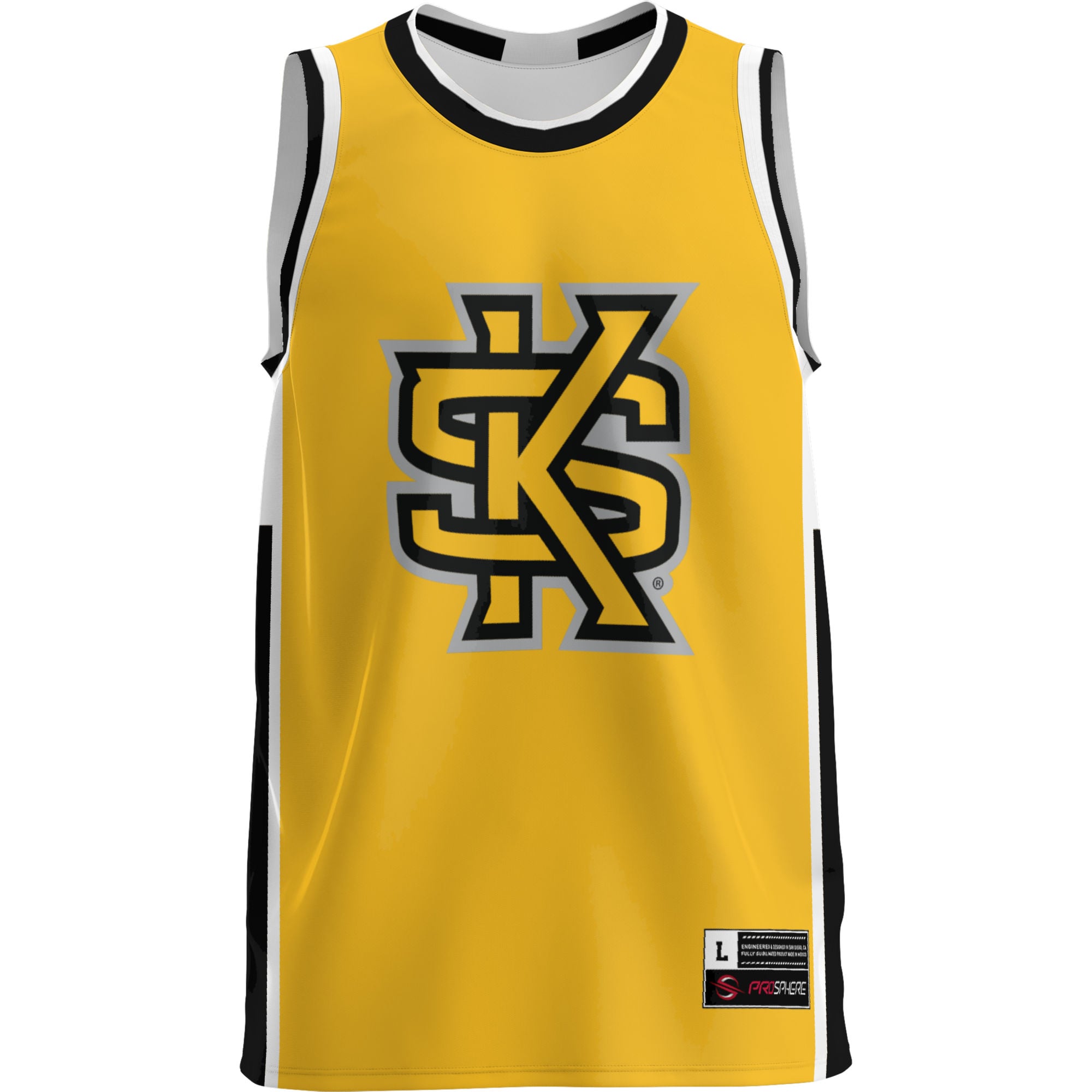 Kennesaw State Owls Lightweight Basketball Jersey Gold - front view