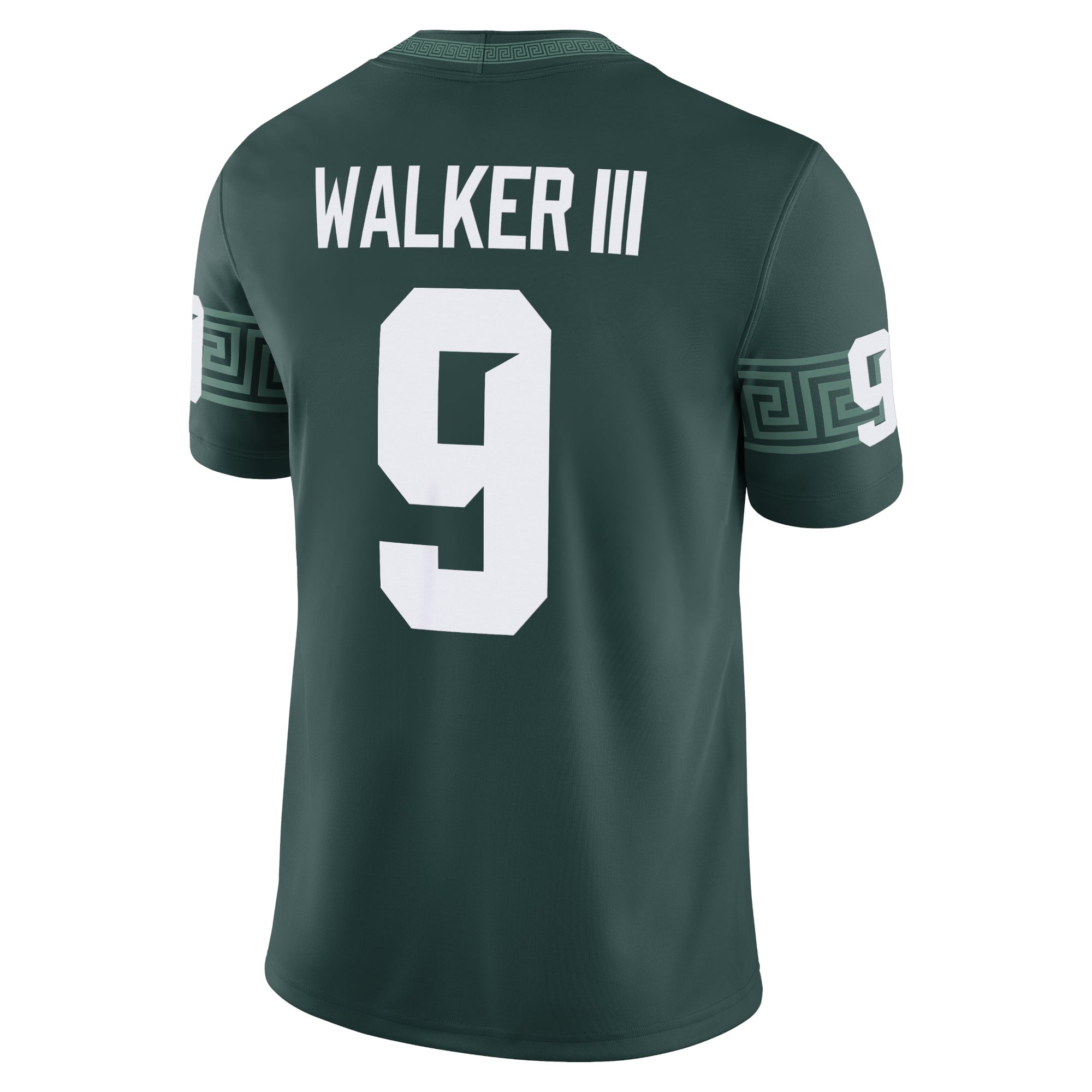 Kenneth Walker III Michigan State Spartans Alumni Jersey Green - back view