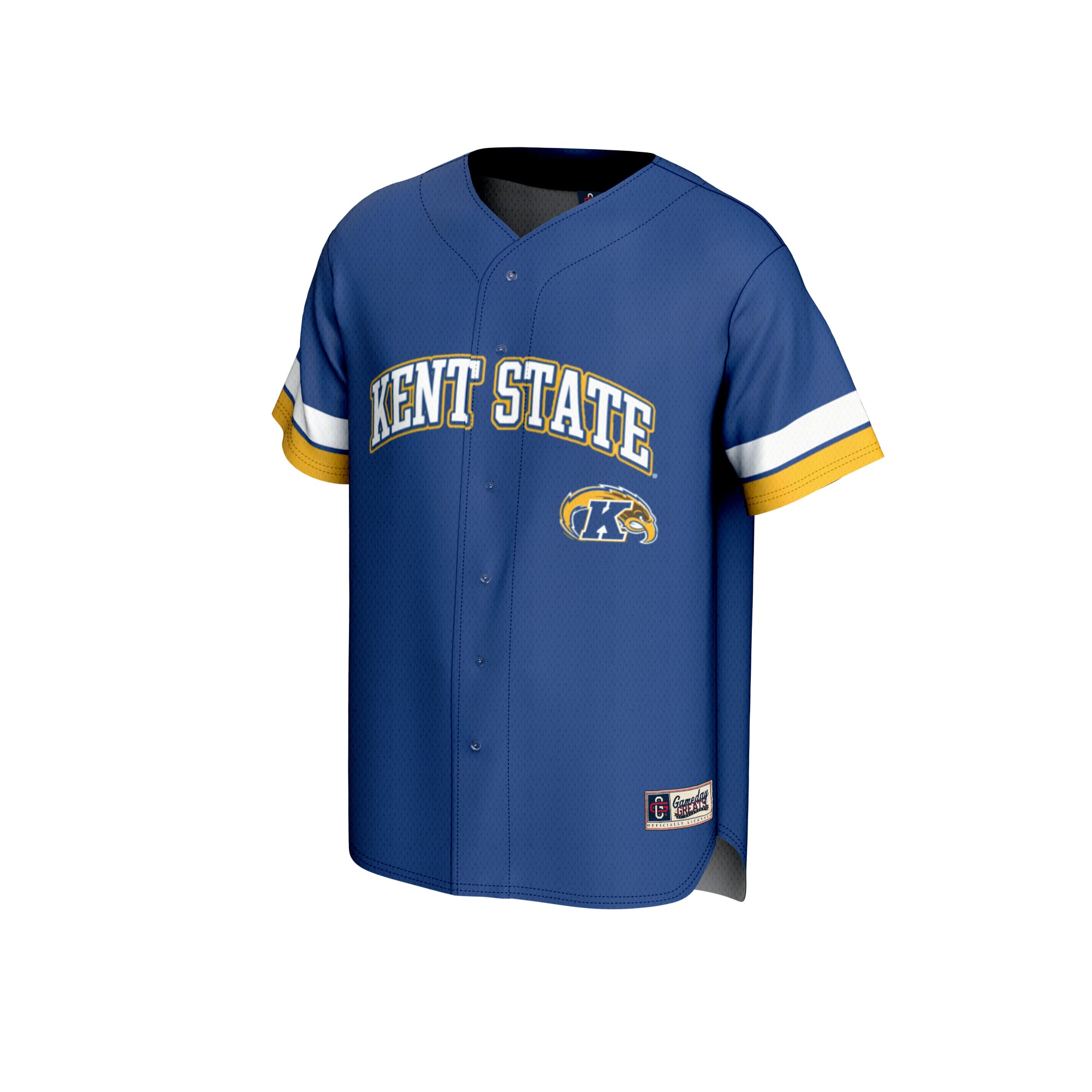 Kent State Golden Flashes Unisex Spirit Baseball Jersey Navy - front view