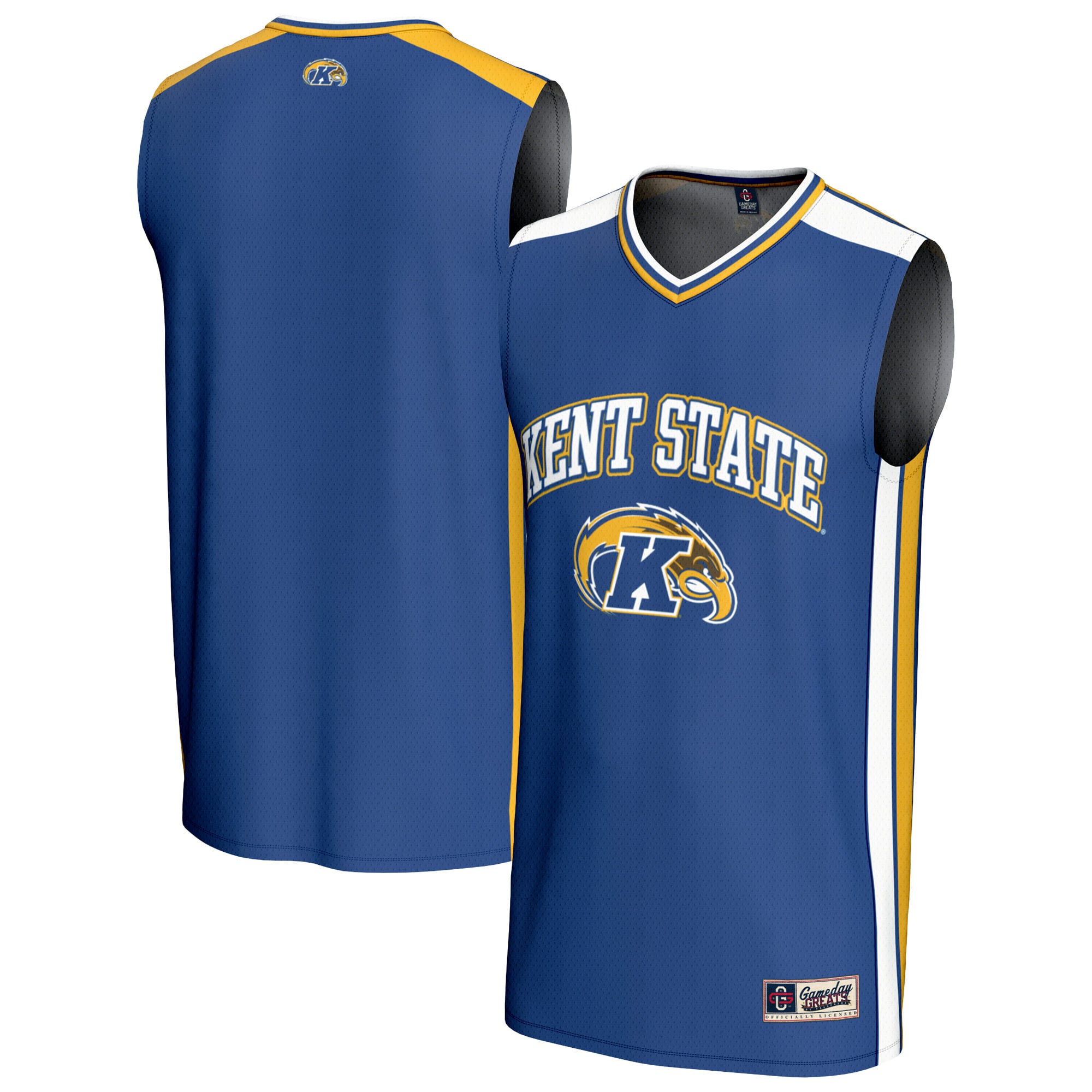 Kent State Golden Flashes Unisex Spirit Basketball Jersey Navy - front and back view