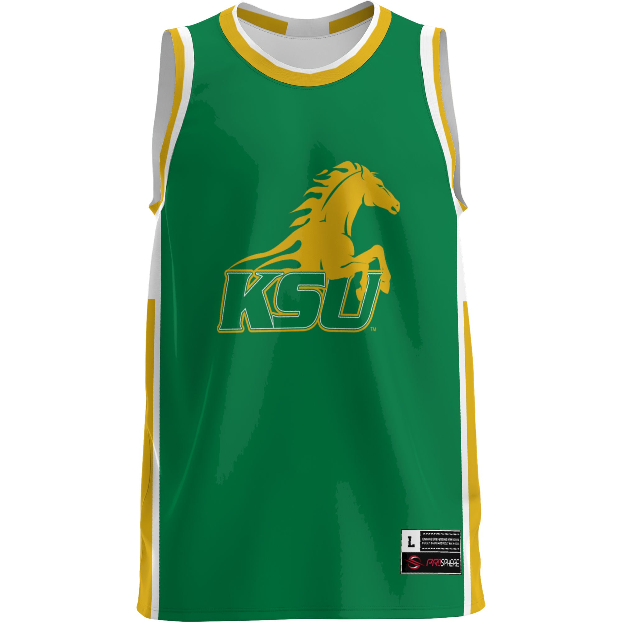 Kentucky State Thorobreds Lightweight Basketball Jersey Green - front view