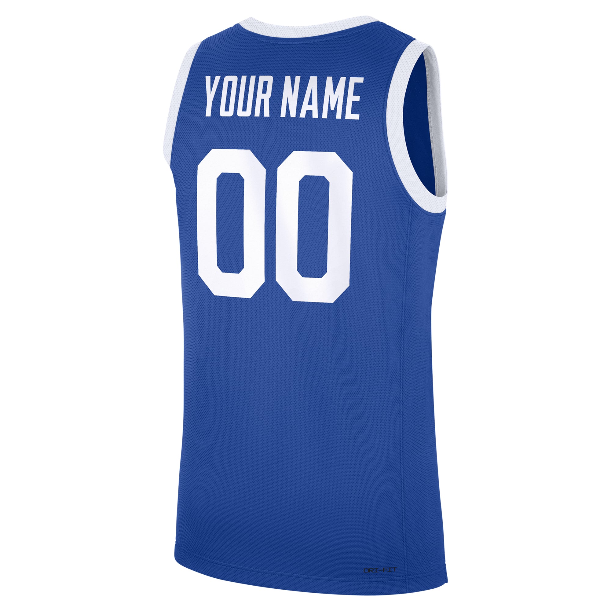 Kentucky Wildcats Custom Basketball Jersey Royal - back view