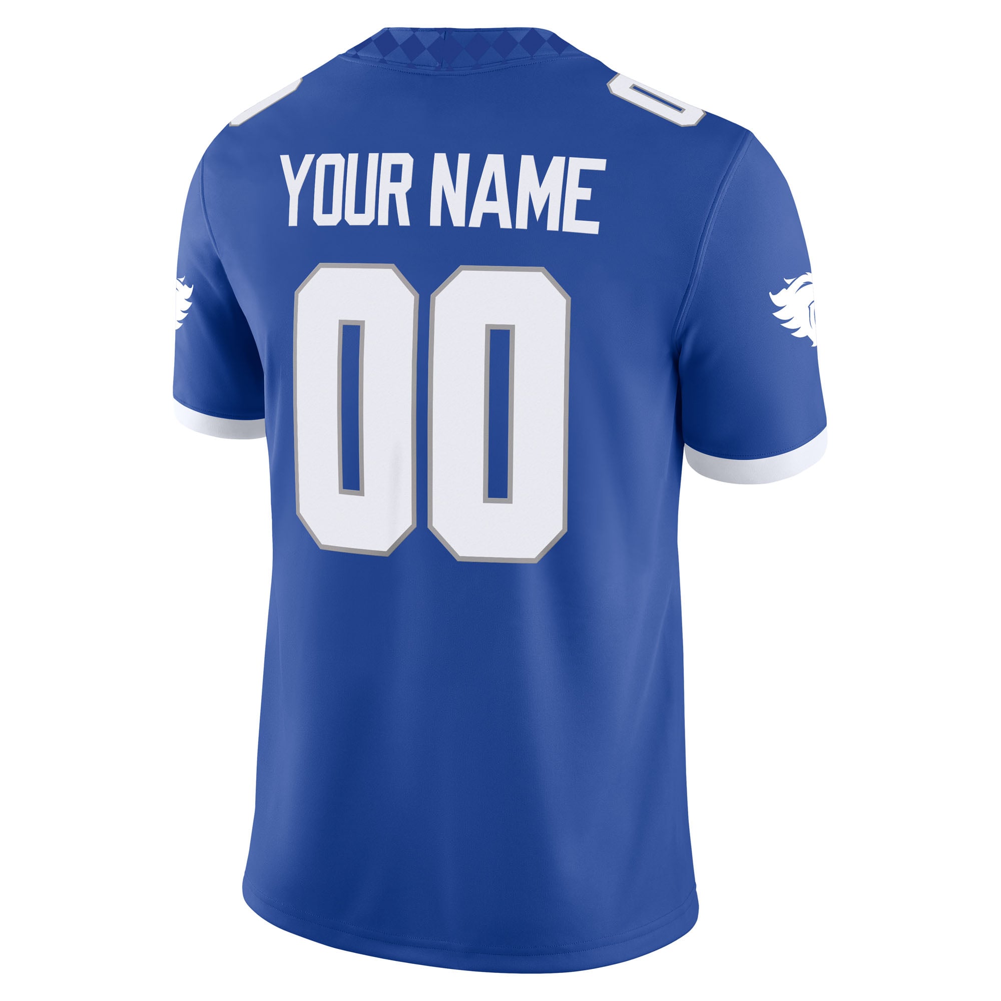 Kentucky Wildcats Custom Football Jersey Royal - back view