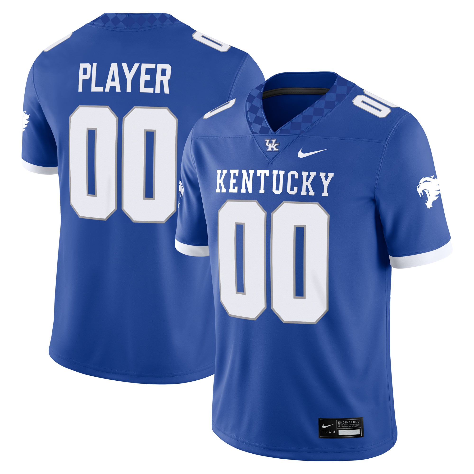Kentucky Wildcats Jersey Royal - front and back view