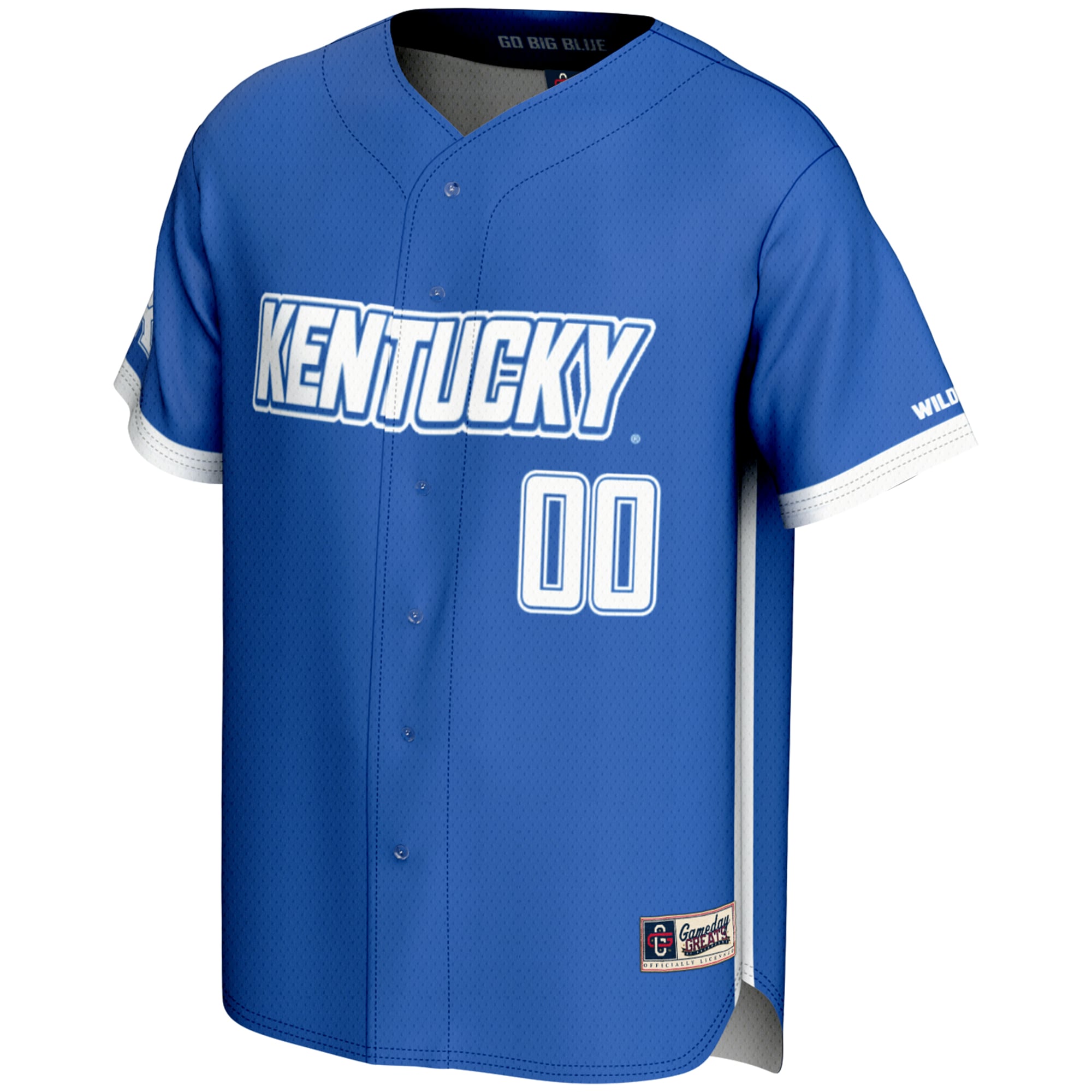 Kentucky Wildcats Lightweight Baseball Jersey Royal - front view