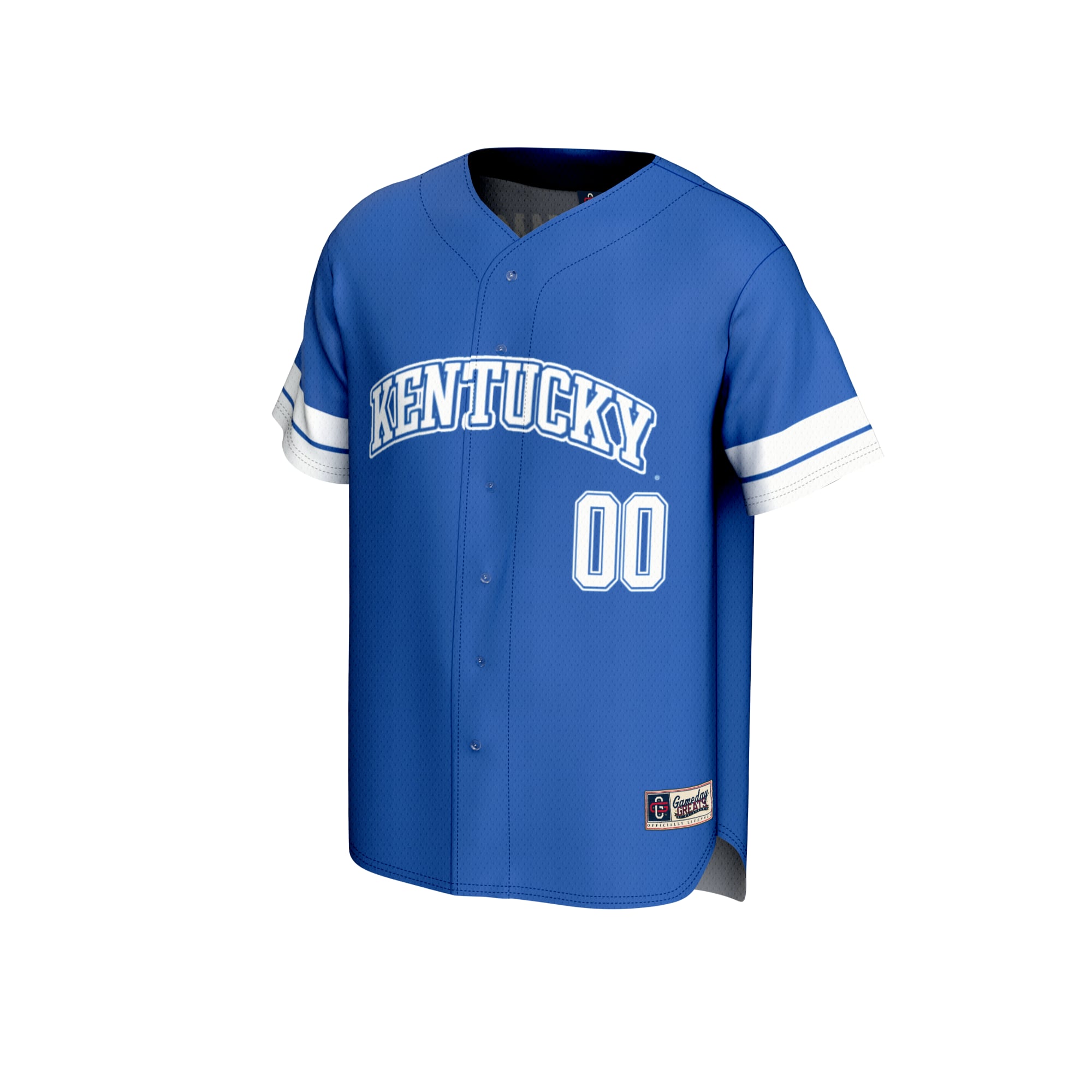 Kentucky Wildcats Unisex Lightweight Collegiate Baseball Fashion Jersey Royal - front view
