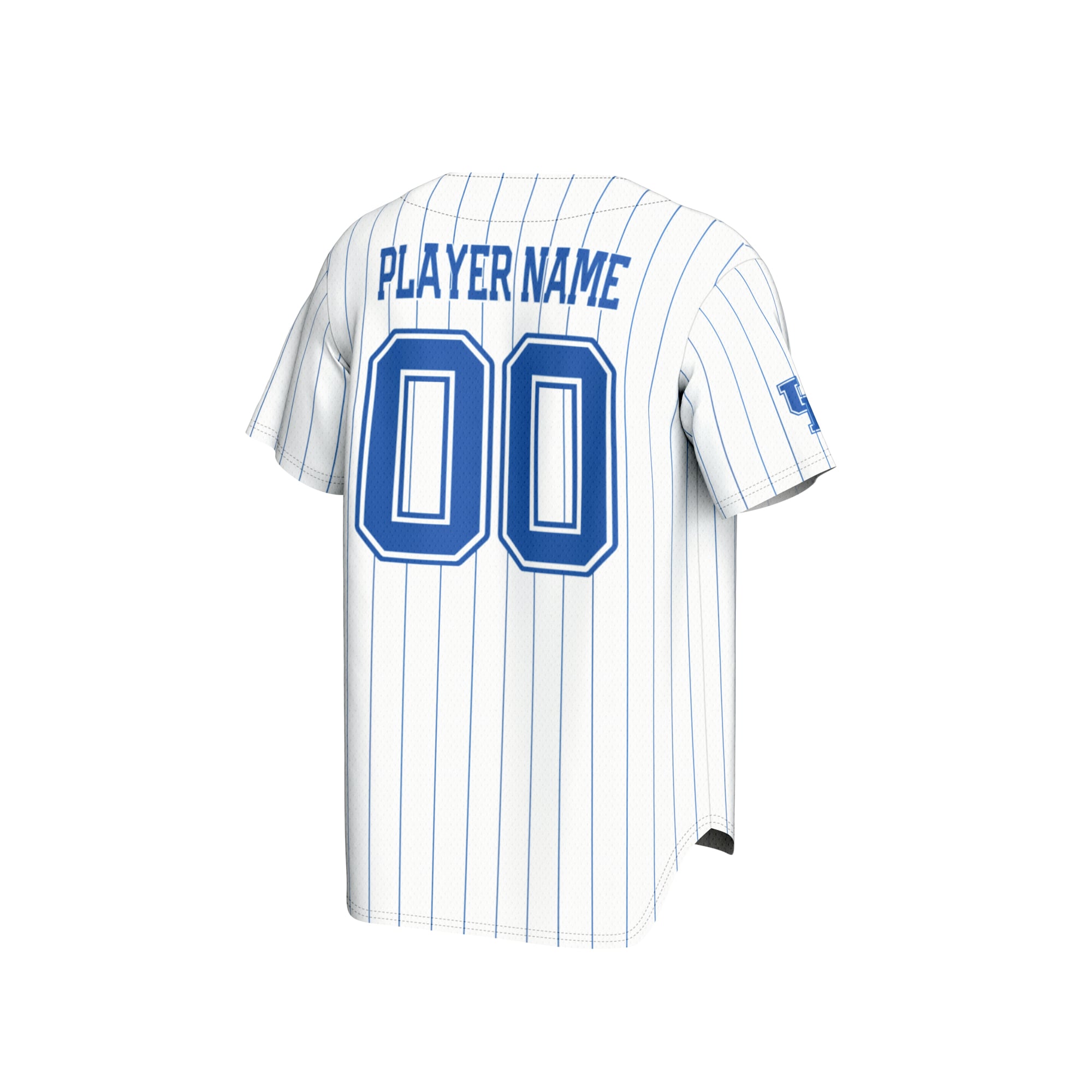 Kentucky Wildcats Unisex Lightweight Collegiate Baseball Pinstripe Fashion Jersey White - back view