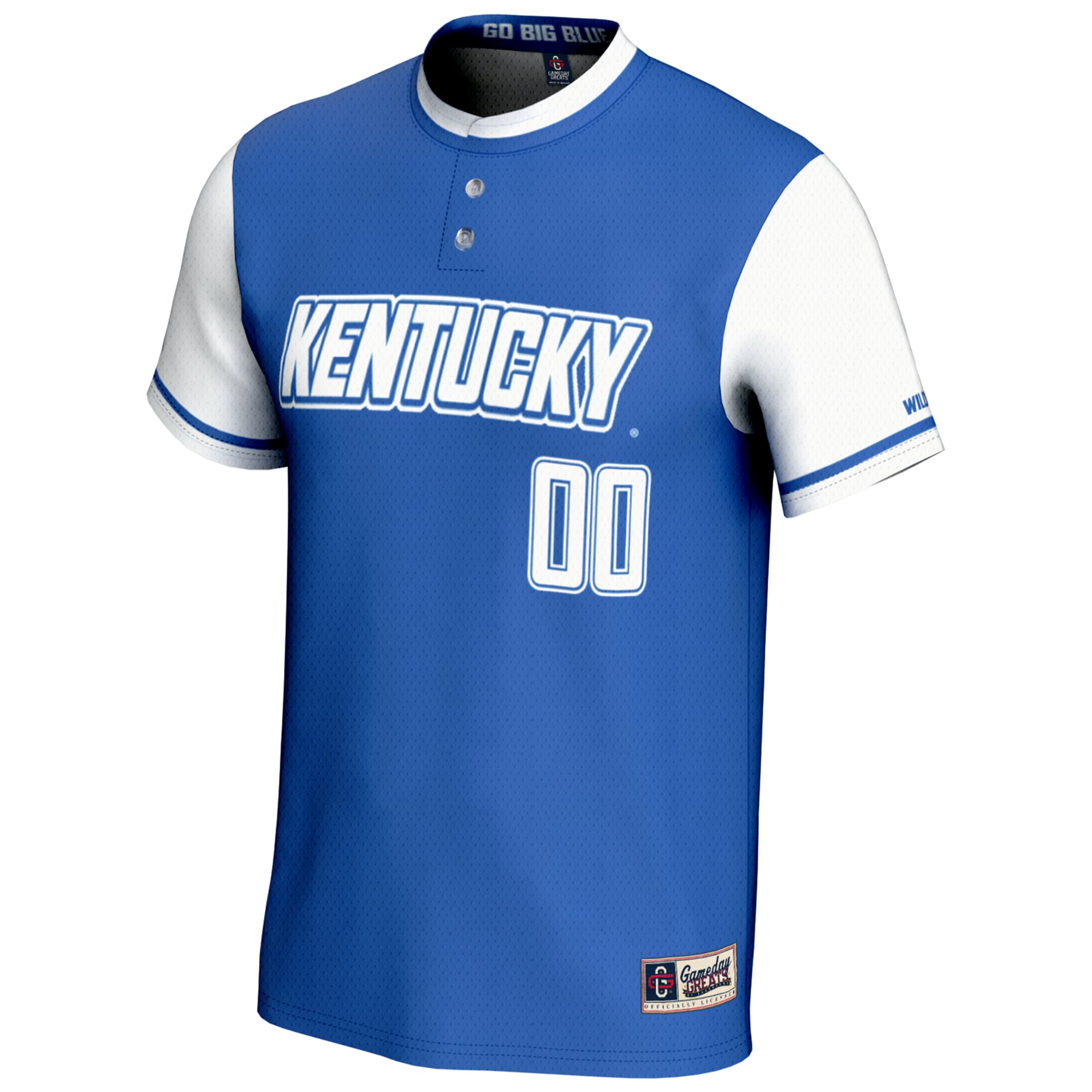 Kentucky Wildcats Unisex Lightweight Softball Jersey Royal - front view