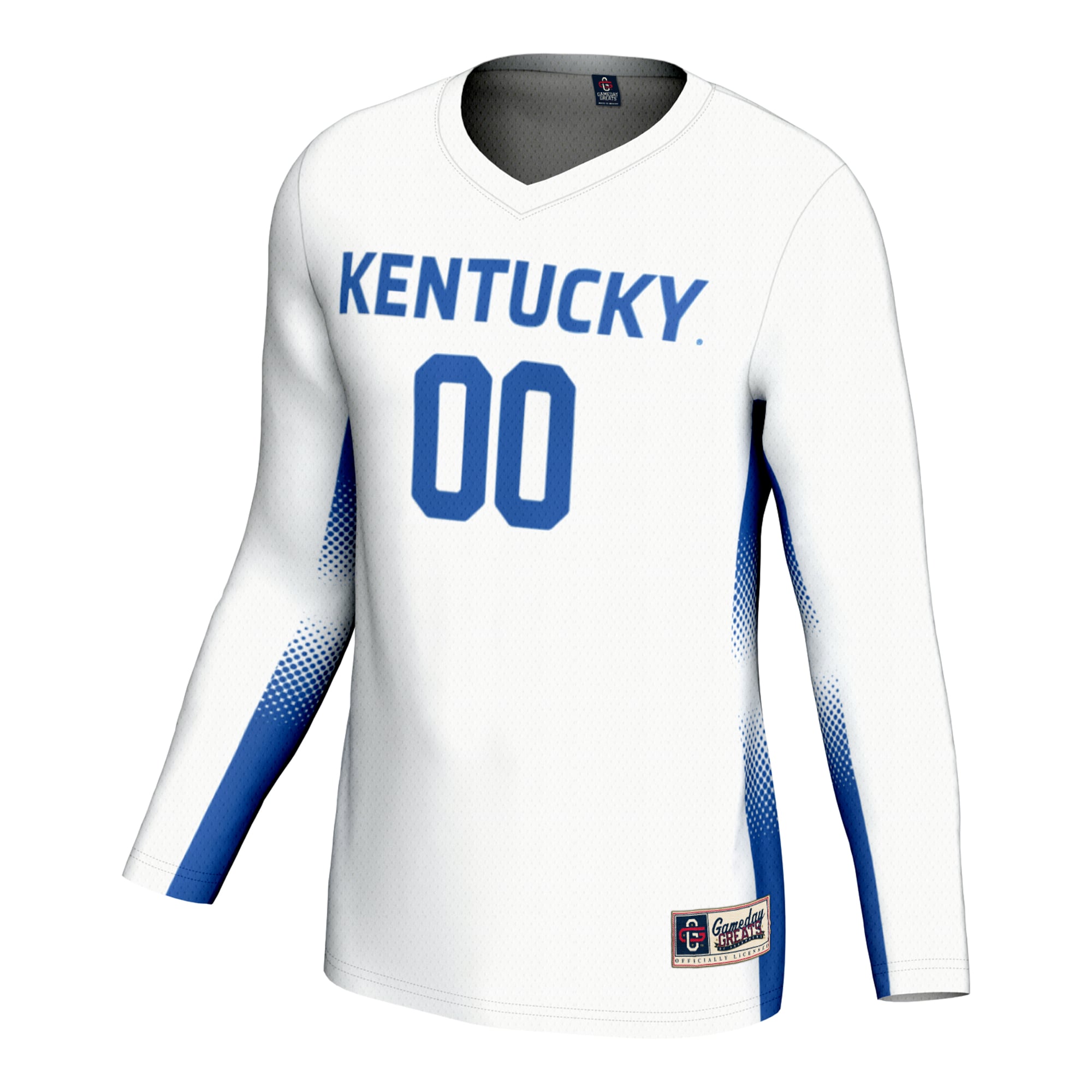Kentucky Wildcats Unisex Lightweight Volleyball Jersey White - front view