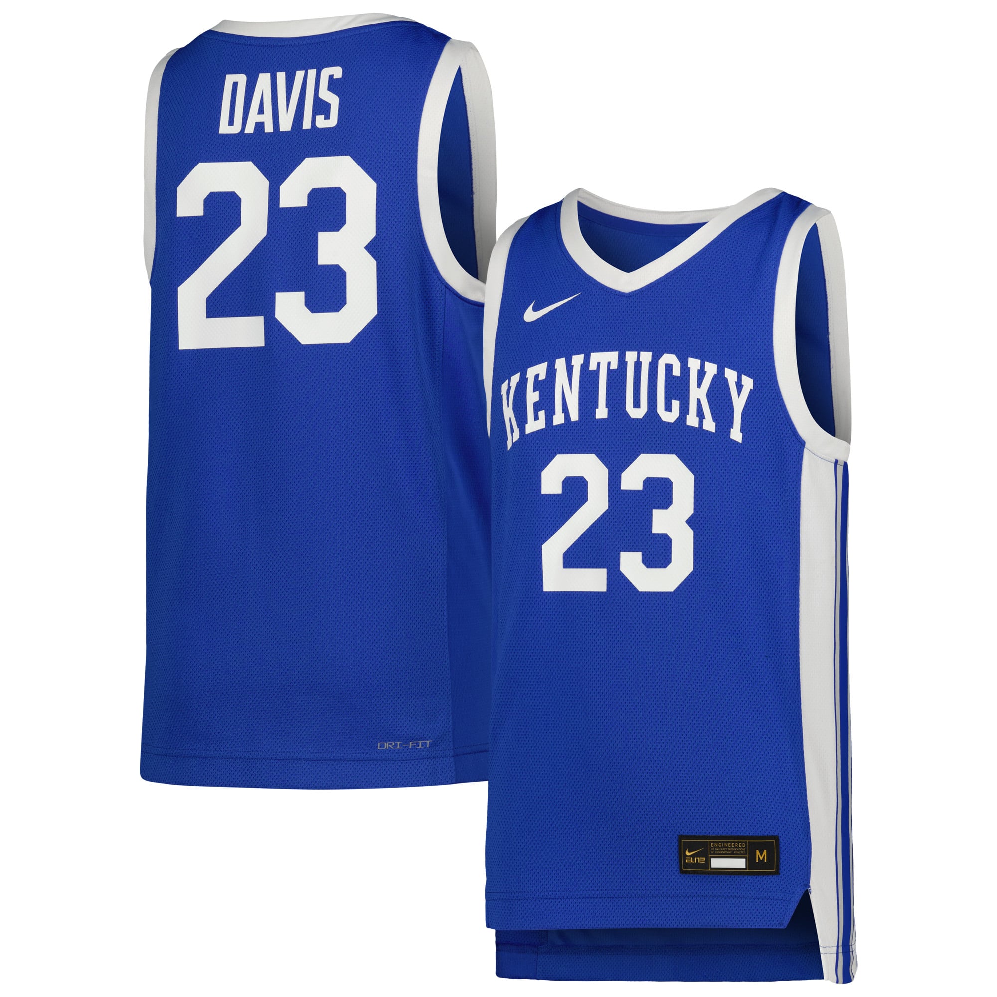 #23 Kentucky Wildcats Youth Icon Basketball Jersey Royal - front and back view