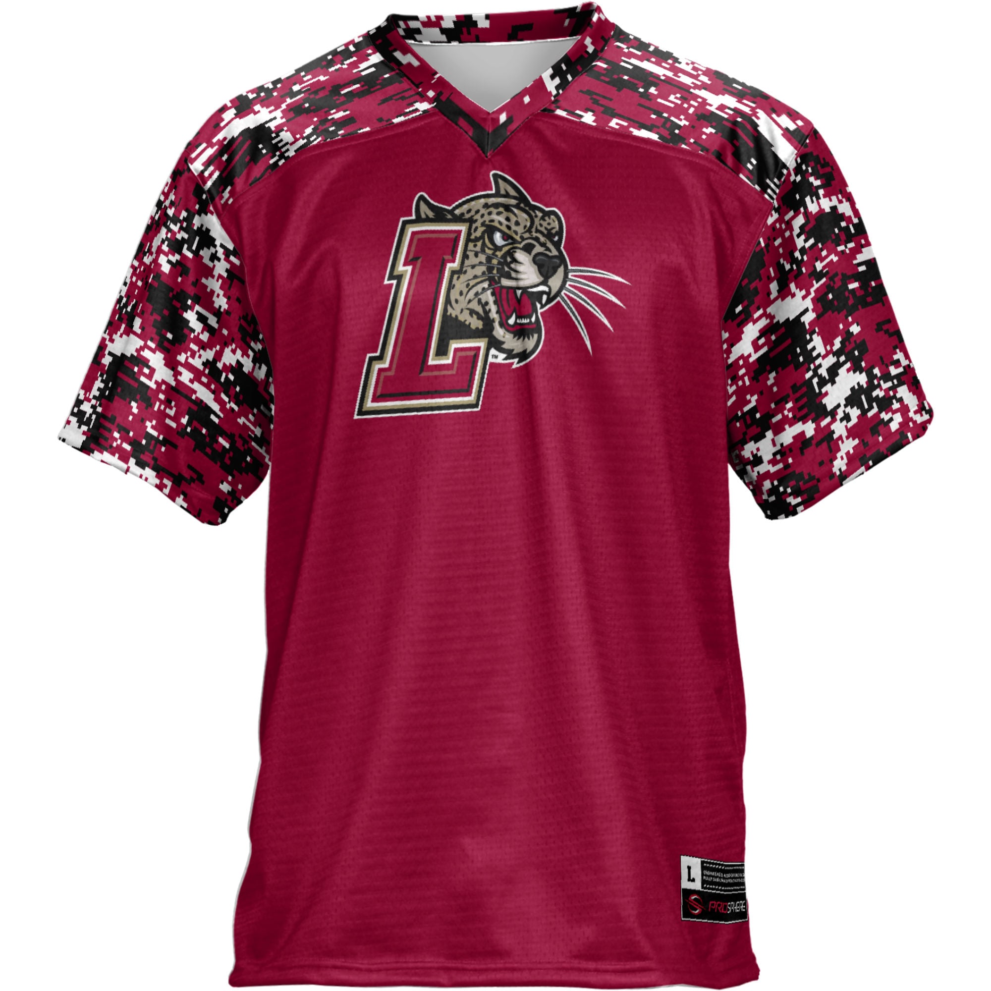 Lafayette College Leopards Football Jersey Maroon - front view