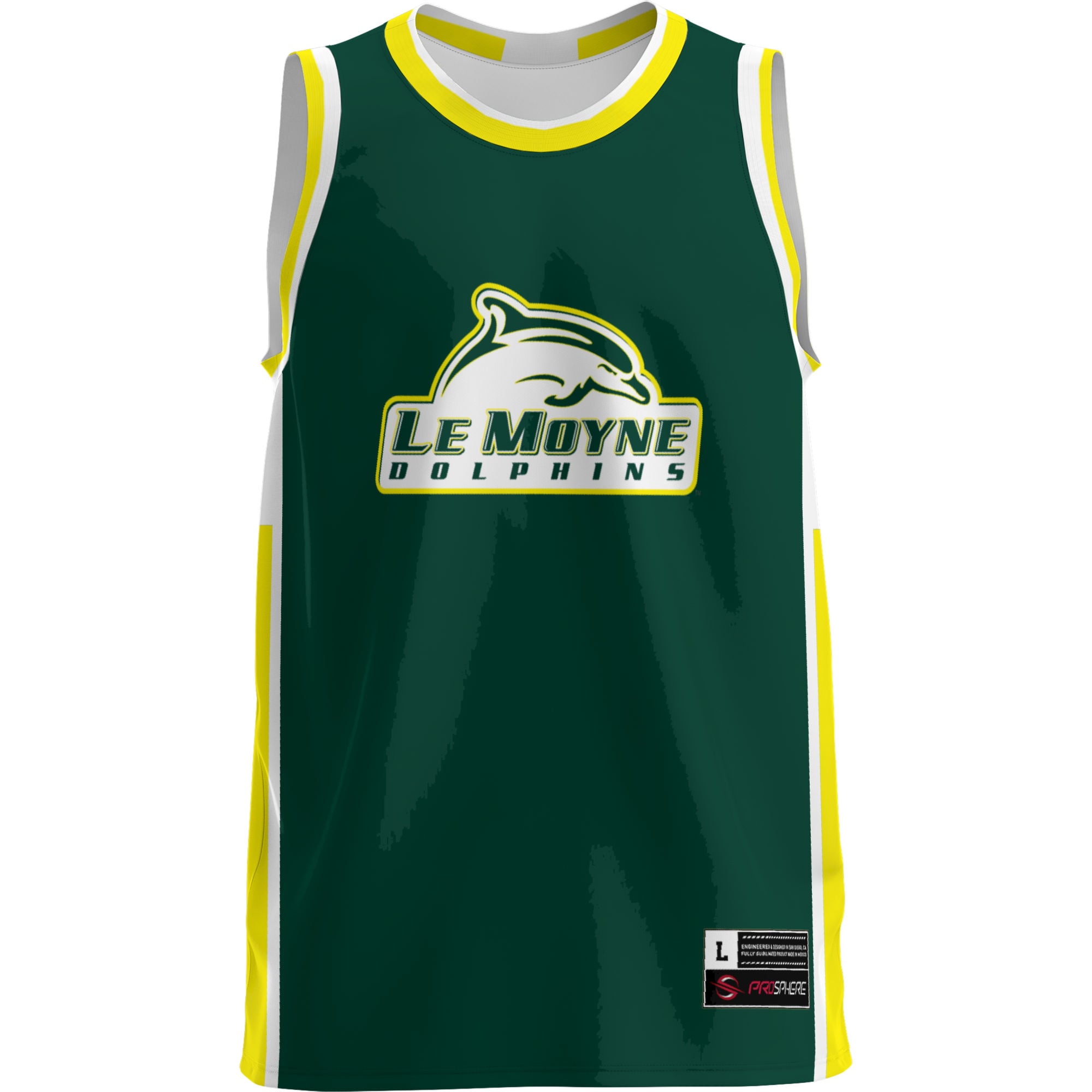 Le Moyne Dolphins Lightweight Basketball Jersey Green - front view