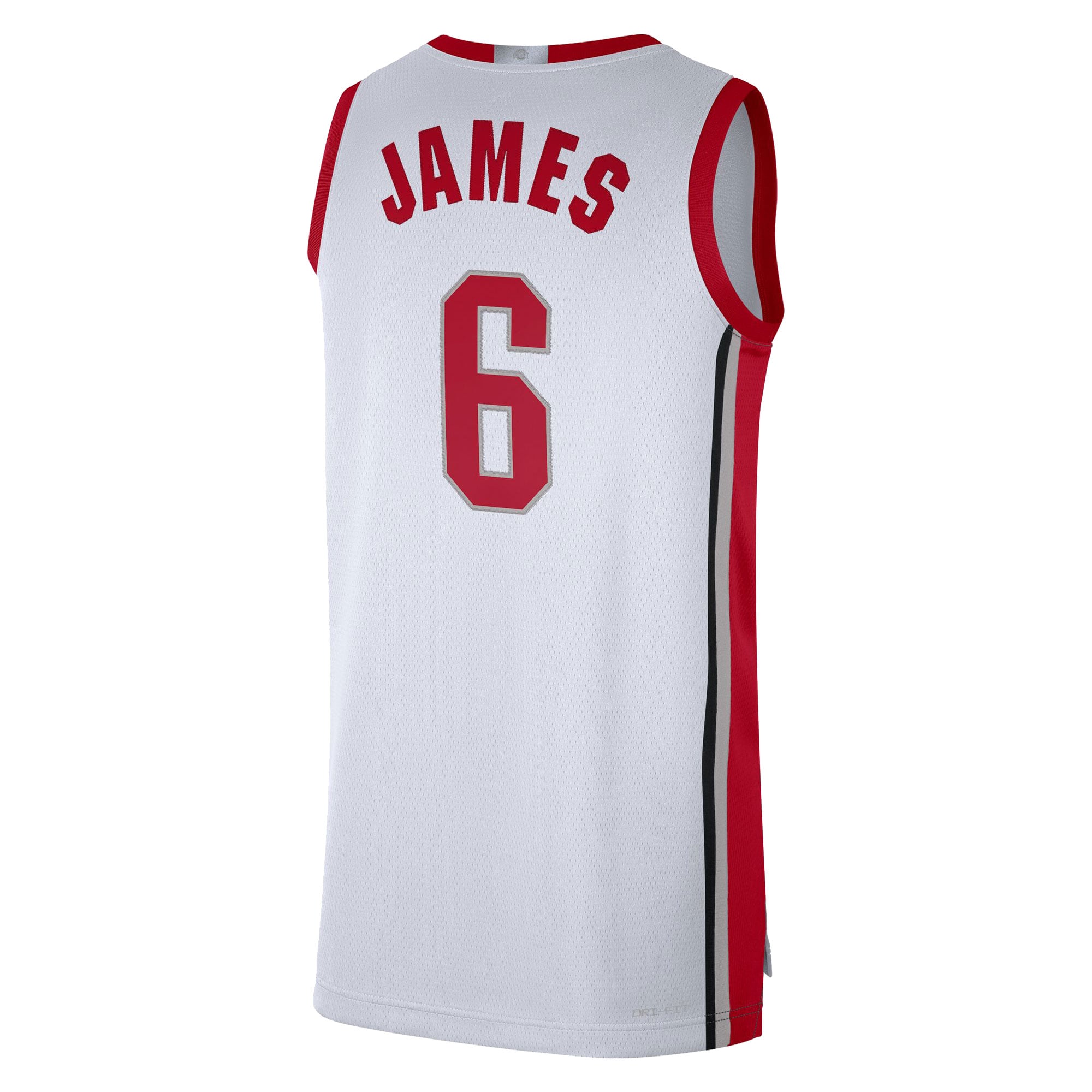 LeBron James Ohio State Buckeyes Basketball Jersey White - back view