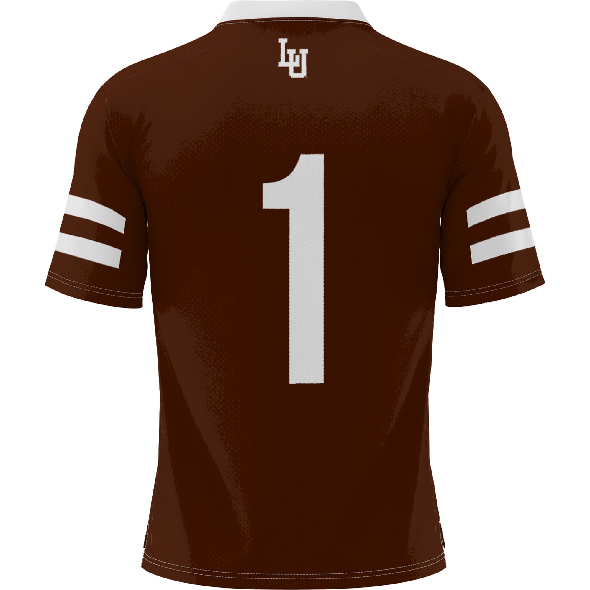 #1 Lehigh Mountain Hawks Football Jersey Brown - back view