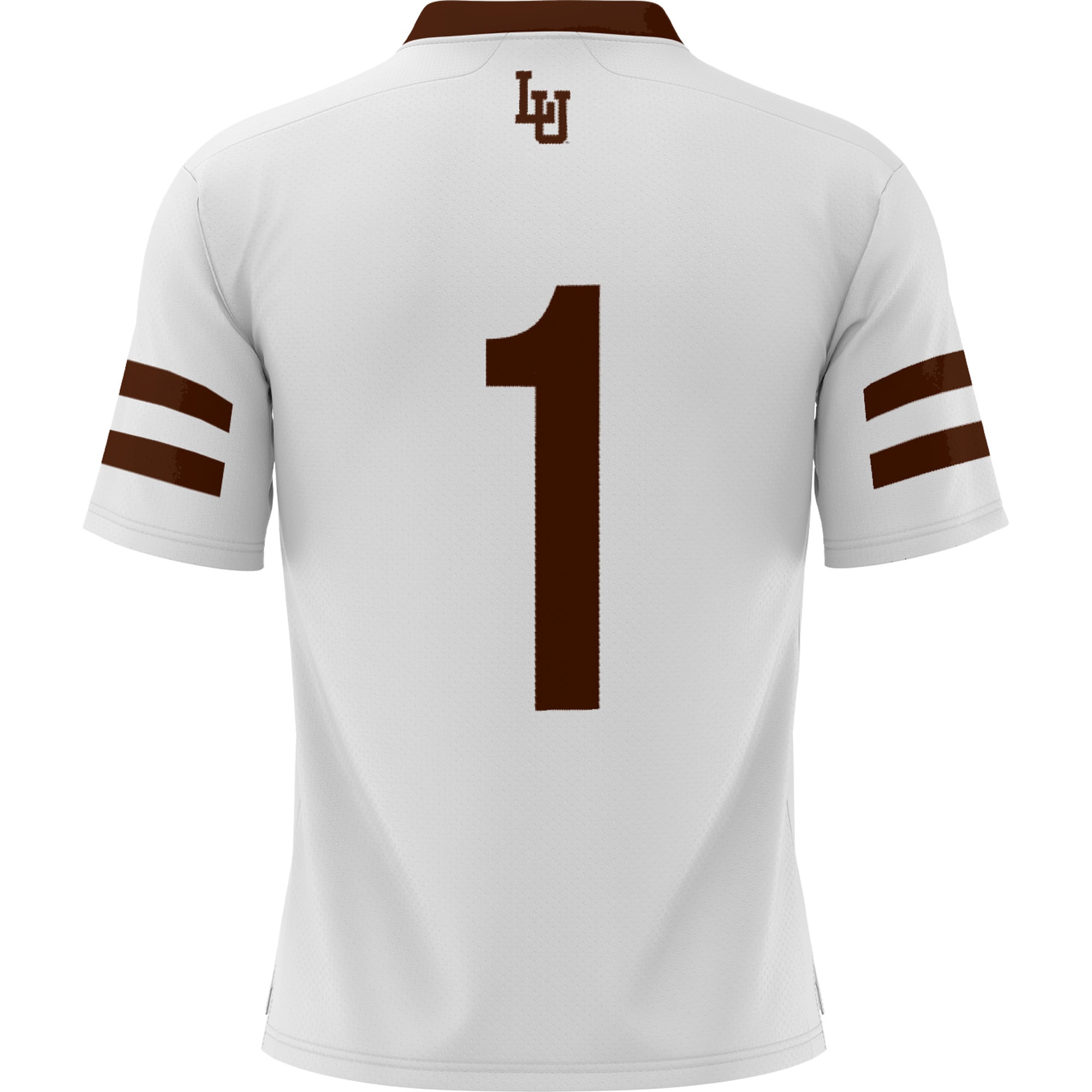 #1 Lehigh Mountain Hawks Football Jersey White - back view