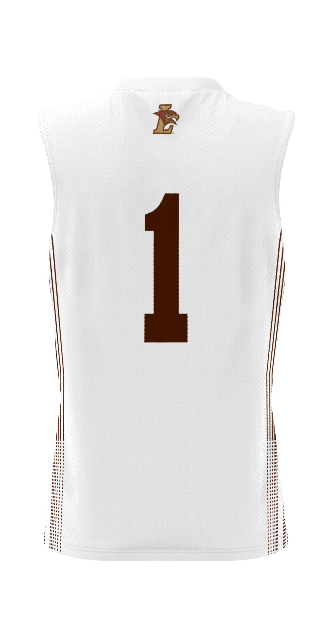 #1 Lehigh Mountain Hawks Youth Lightweight Basketball Jersey White - back view