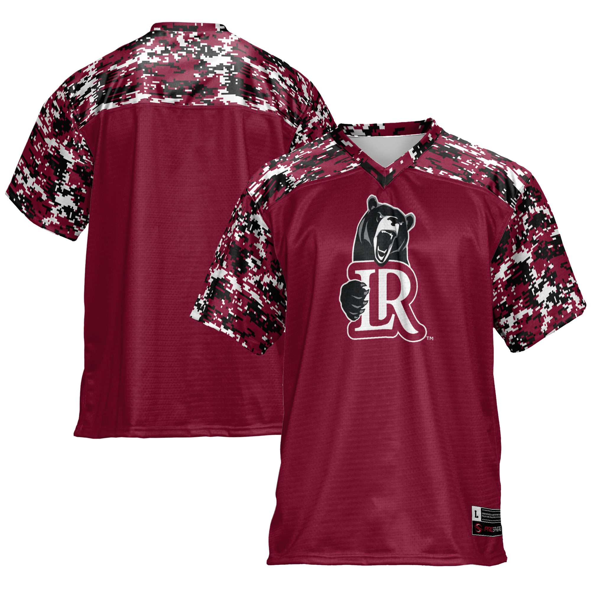 Lenoir Rhyne Bears Football Jersey Blue - front and back view
