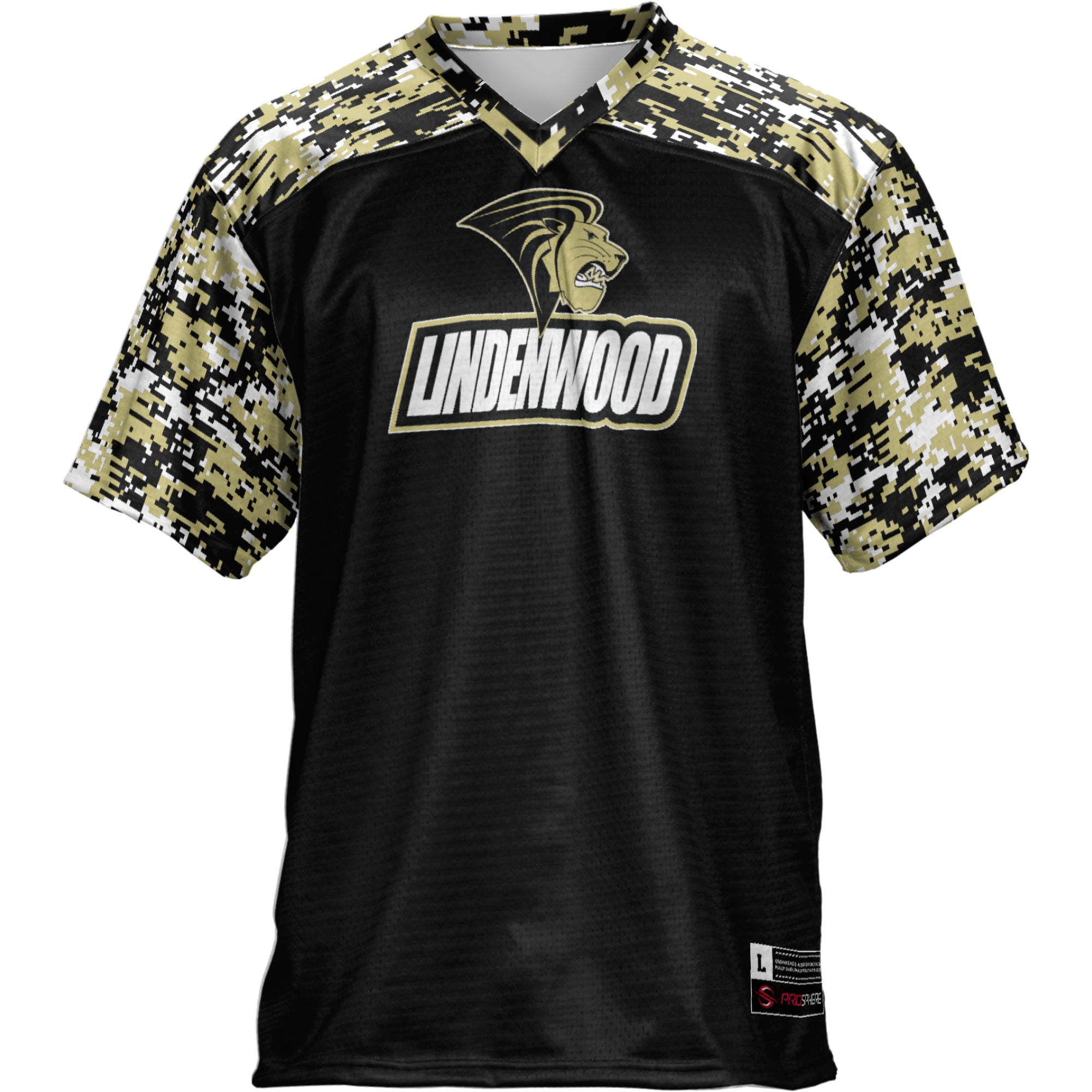 Lindenwood Lions Football Jersey Black - front view