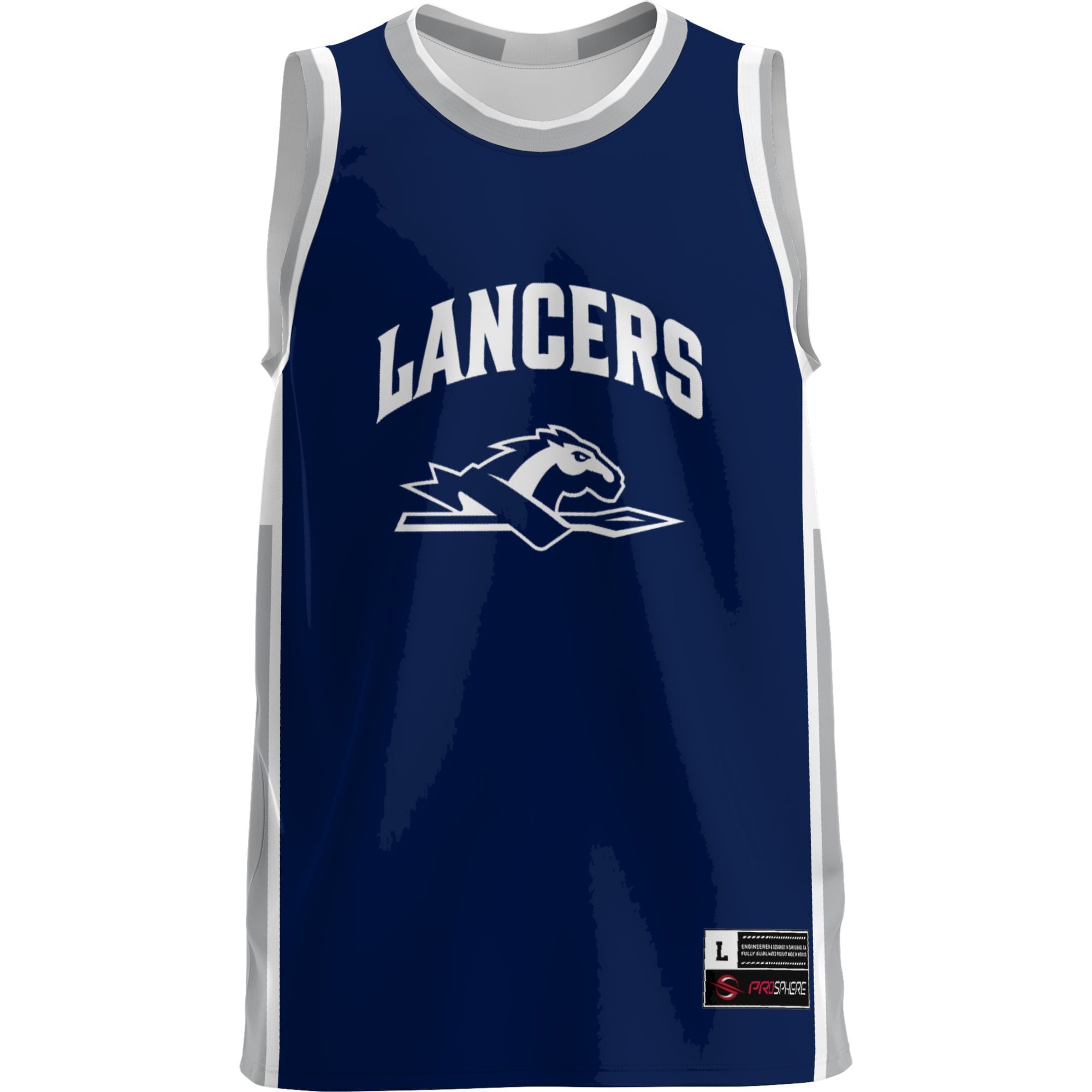 Longwood Lancers Lightweight Basketball Jersey Blue - front view