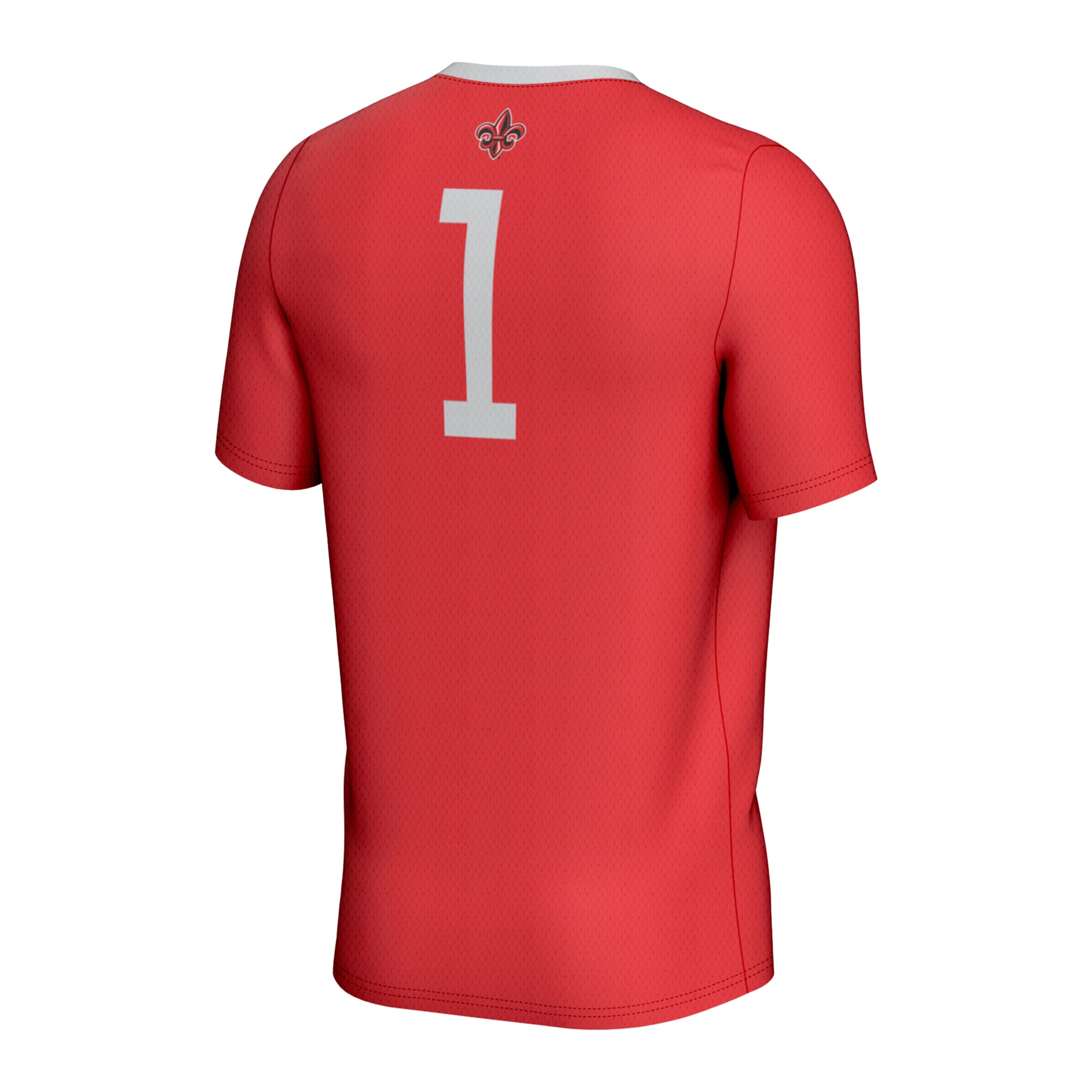 #1 Louisiana Ragin' Cajuns Lightweight Soccer Jersey Cardinal - back view