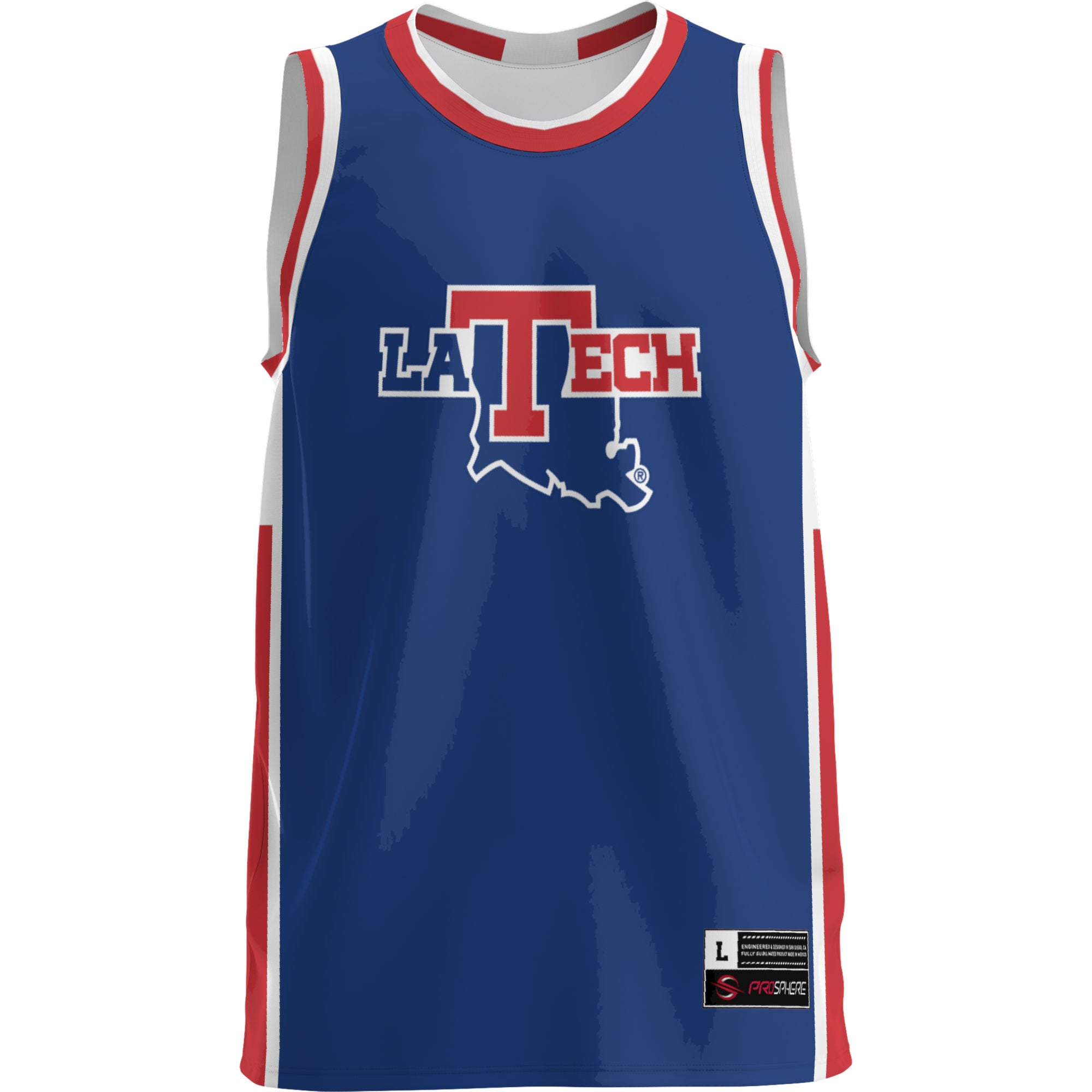 Louisiana Tech Bulldogs Lightweight Basketball Jersey Blue - front view