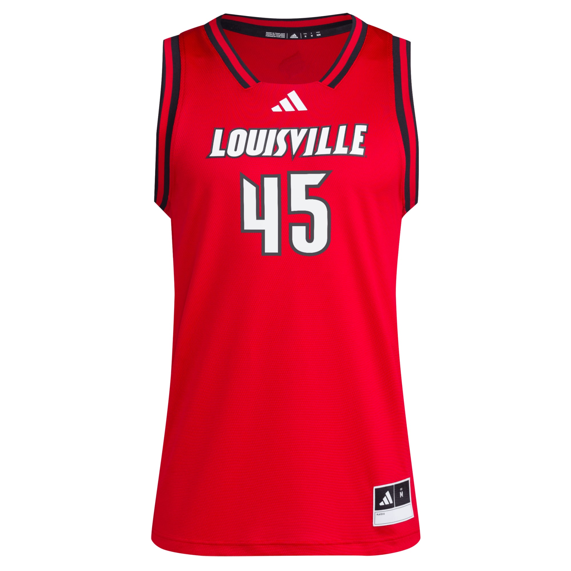 #45 Louisville Cardinals Jersey Red - front view