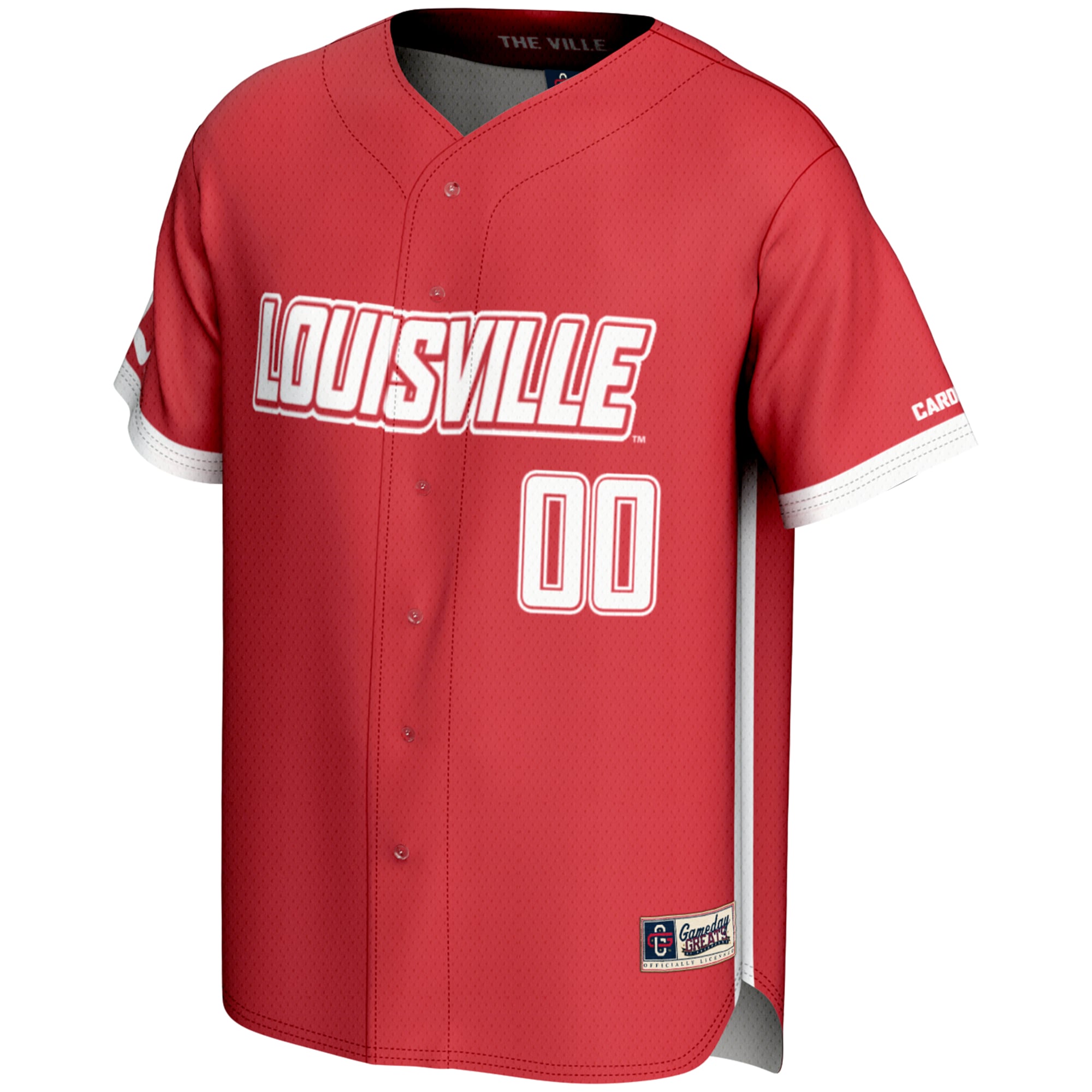 Louisville Cardinals Lightweight Baseball Jersey Red - front view